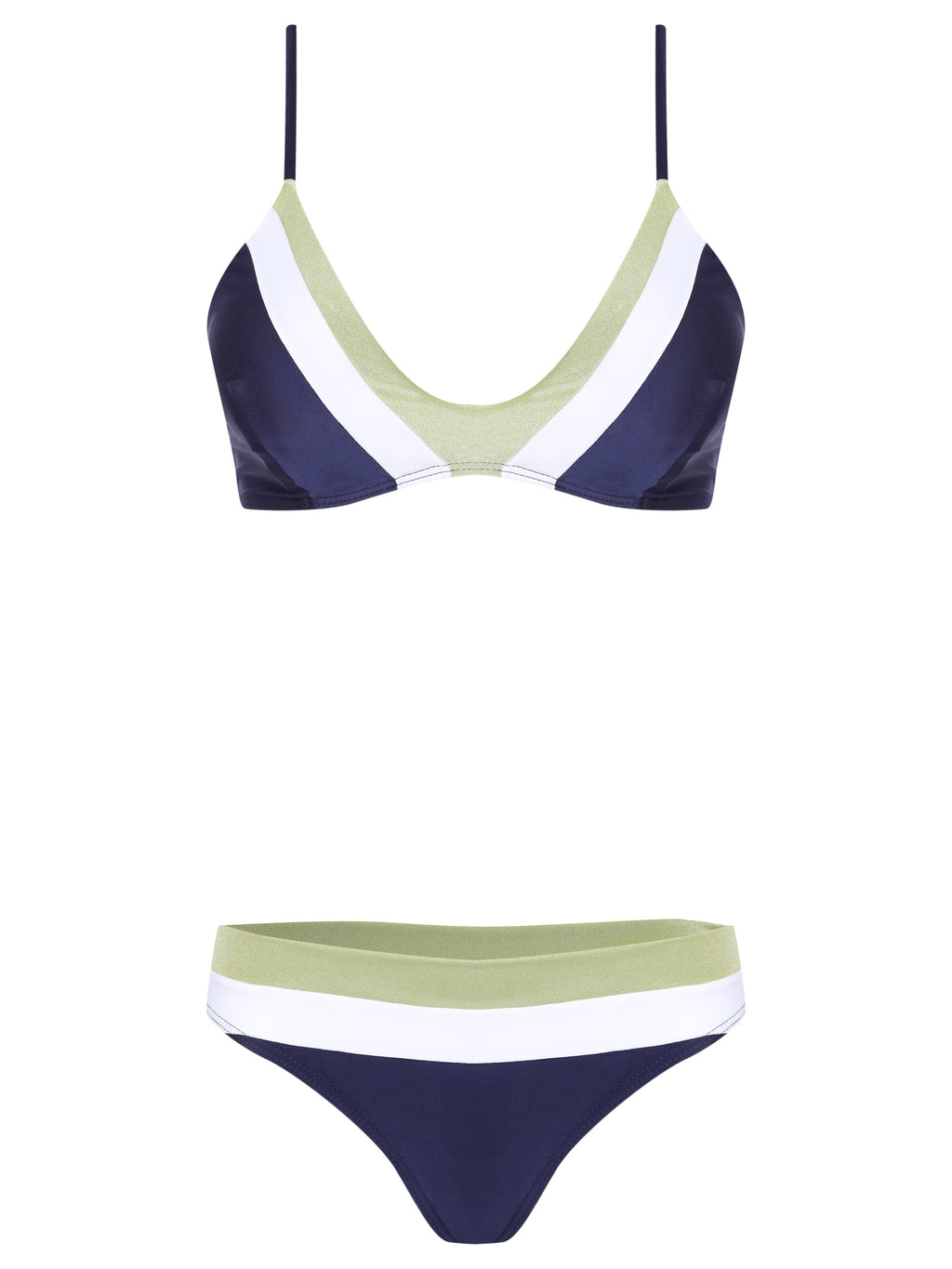 Joaquina Color Block Triangle Bikini Set