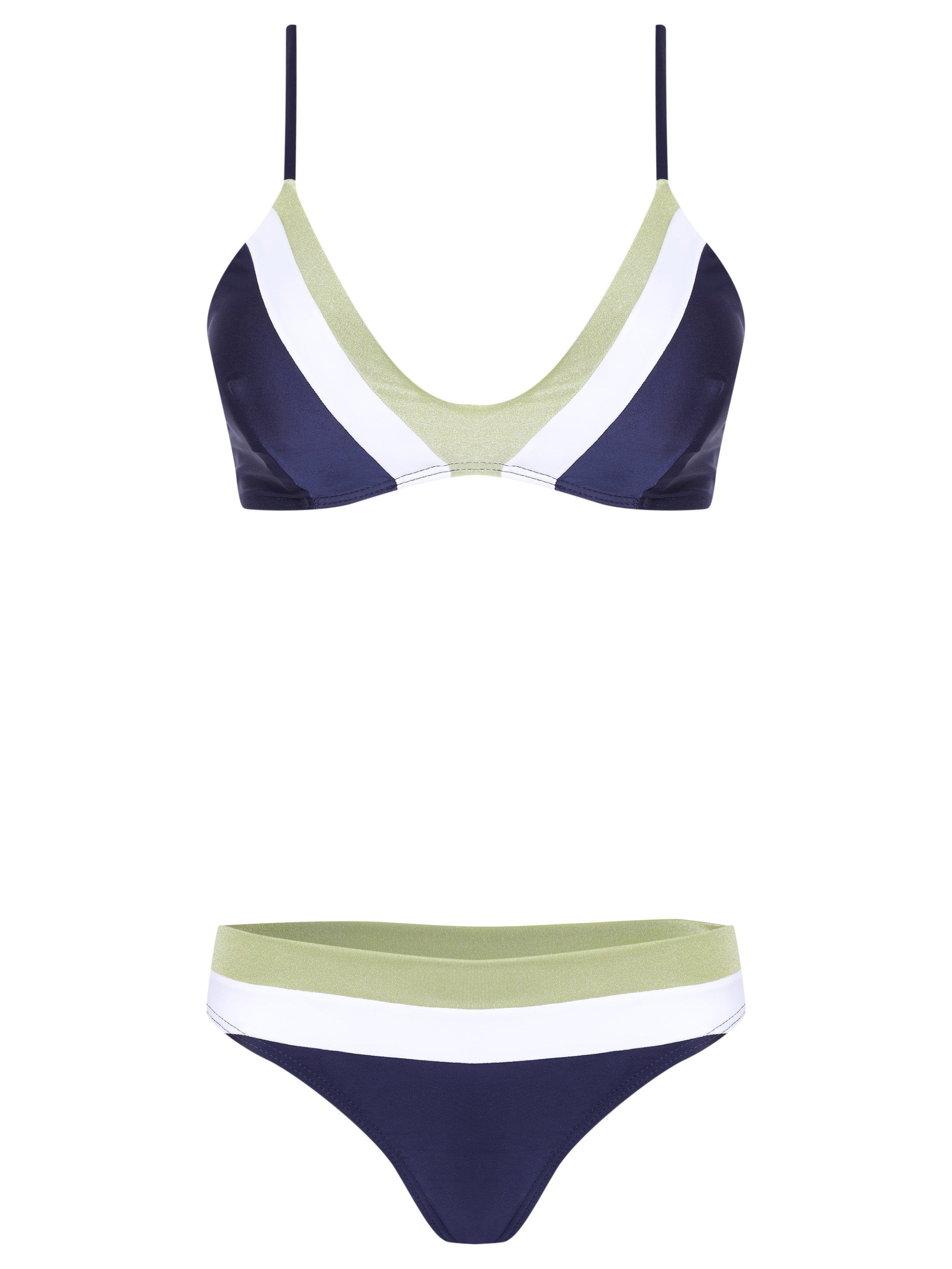 Joaquina Color Block Triangle Bikini Set