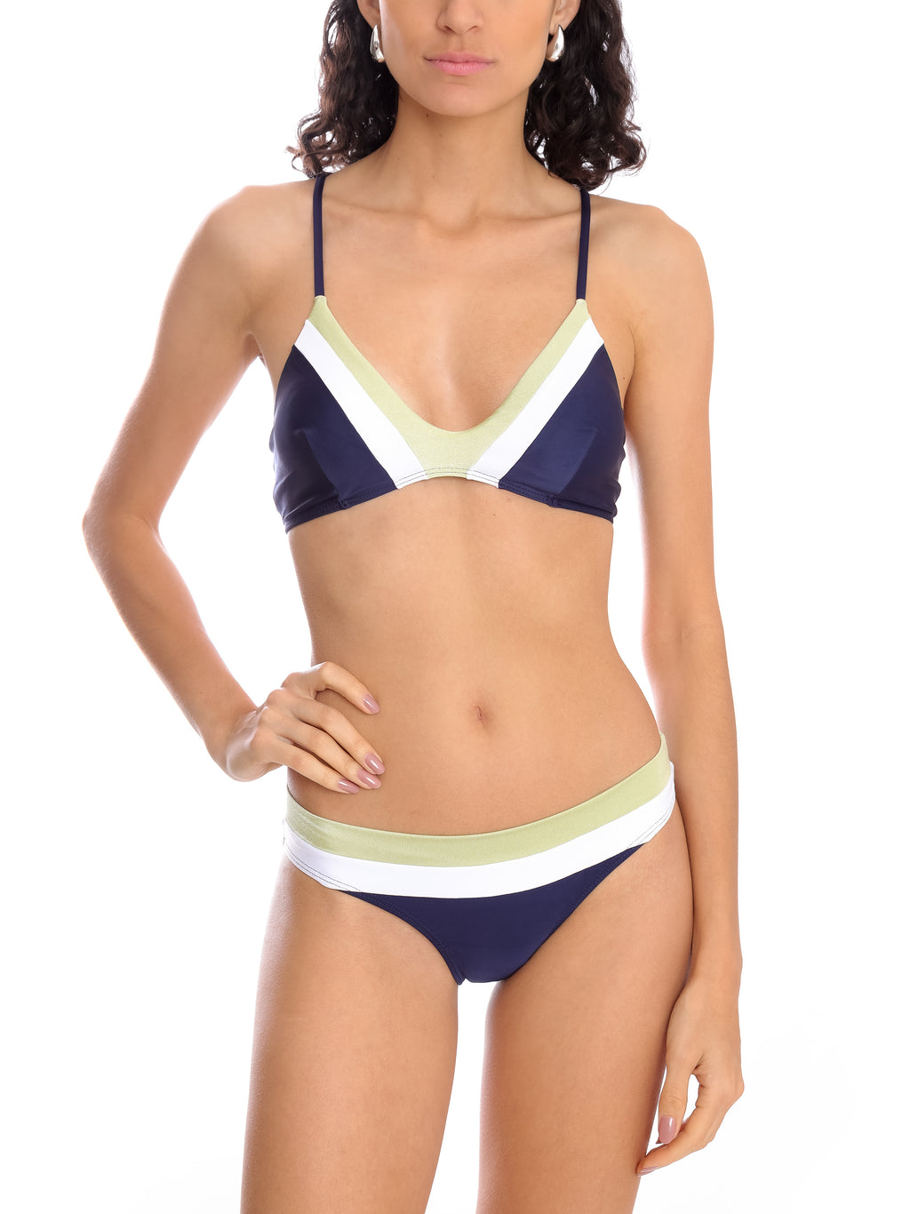 Joaquina Color Block Triangle Bikini Set