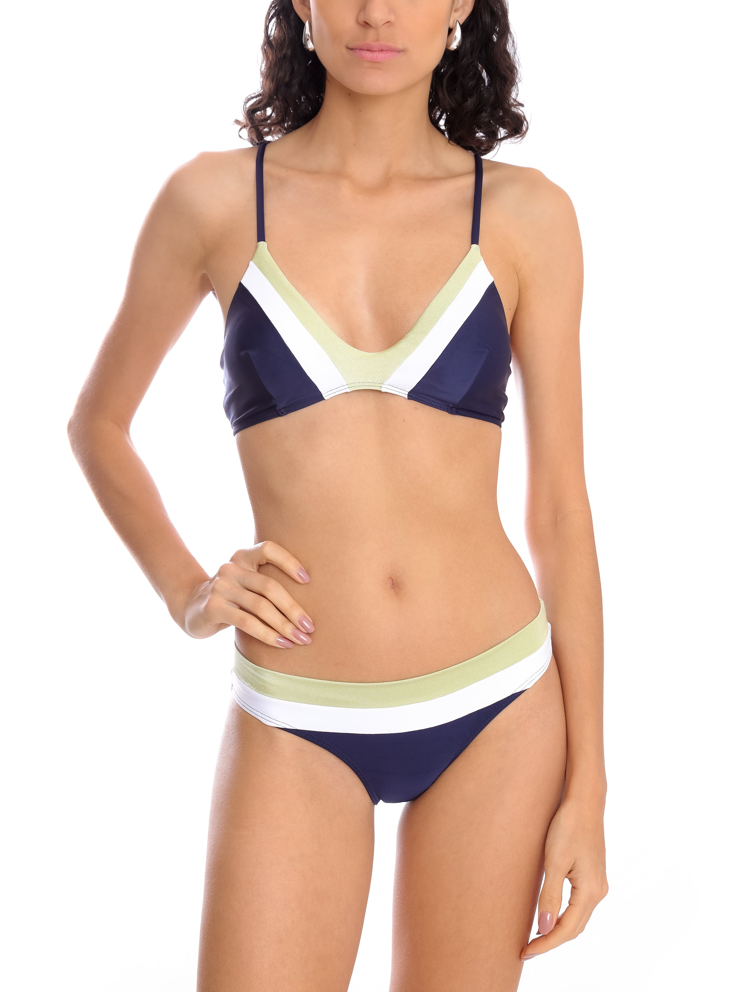 Joaquina Color Block Triangle Bikini Set