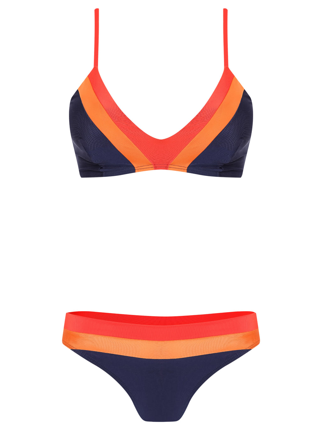 Joaquina Color Block Triangle Bikini Set
