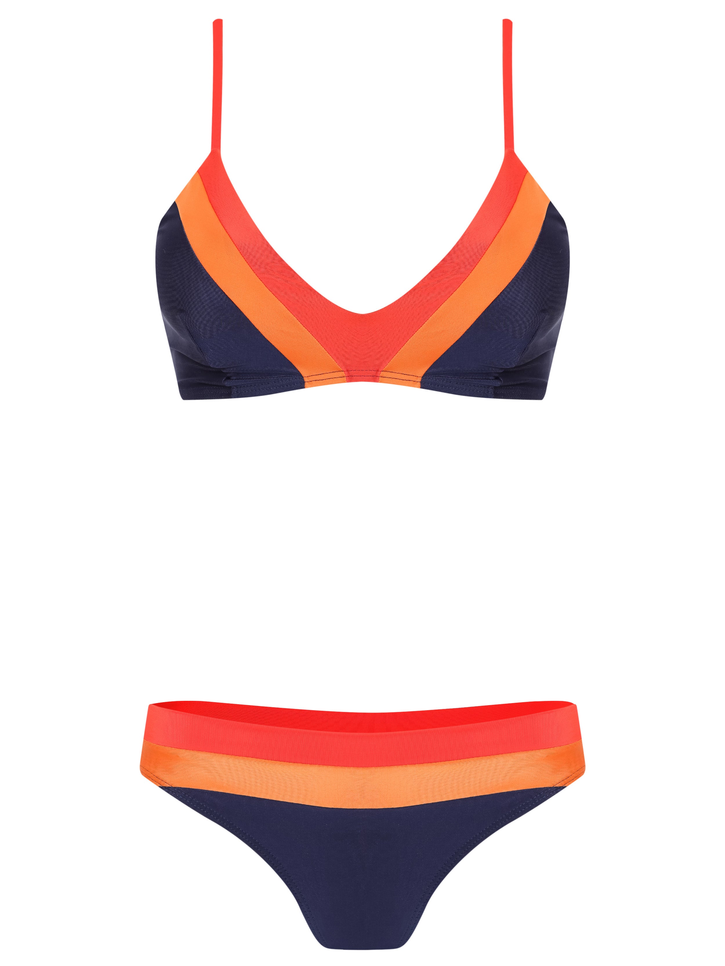 Joaquina Color Block Triangle Bikini Set