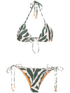 Maya Abstracte-Print Tassel Detailing Triangle Bikini Set Maori