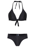 Vicky Black Plain Bikini Set