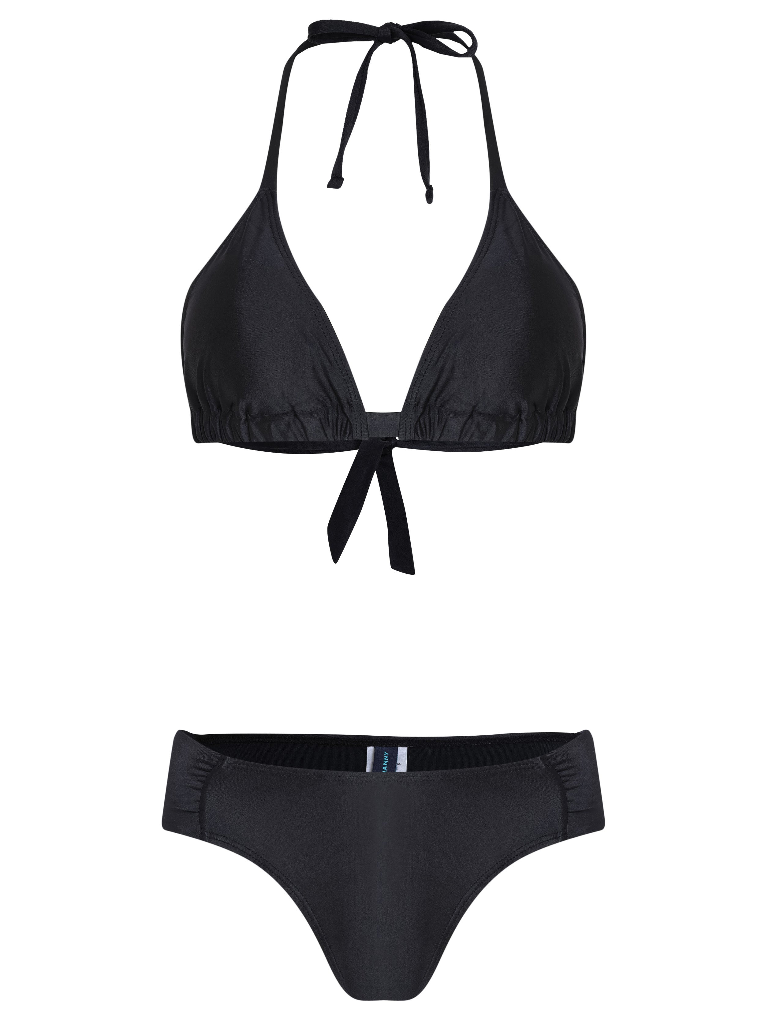 Vicky Black Plain Bikini Set