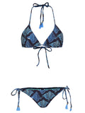 Maya Stingrays-Print Tassel Detailing Triangle Bikini Set