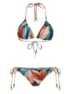 Maya Foliage-Print Tassel Detailing Triangle Bikini Set Amazonas
