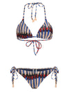 Maya Graphic-Print Tassel Detailing Triangle Bikini Set Xingu