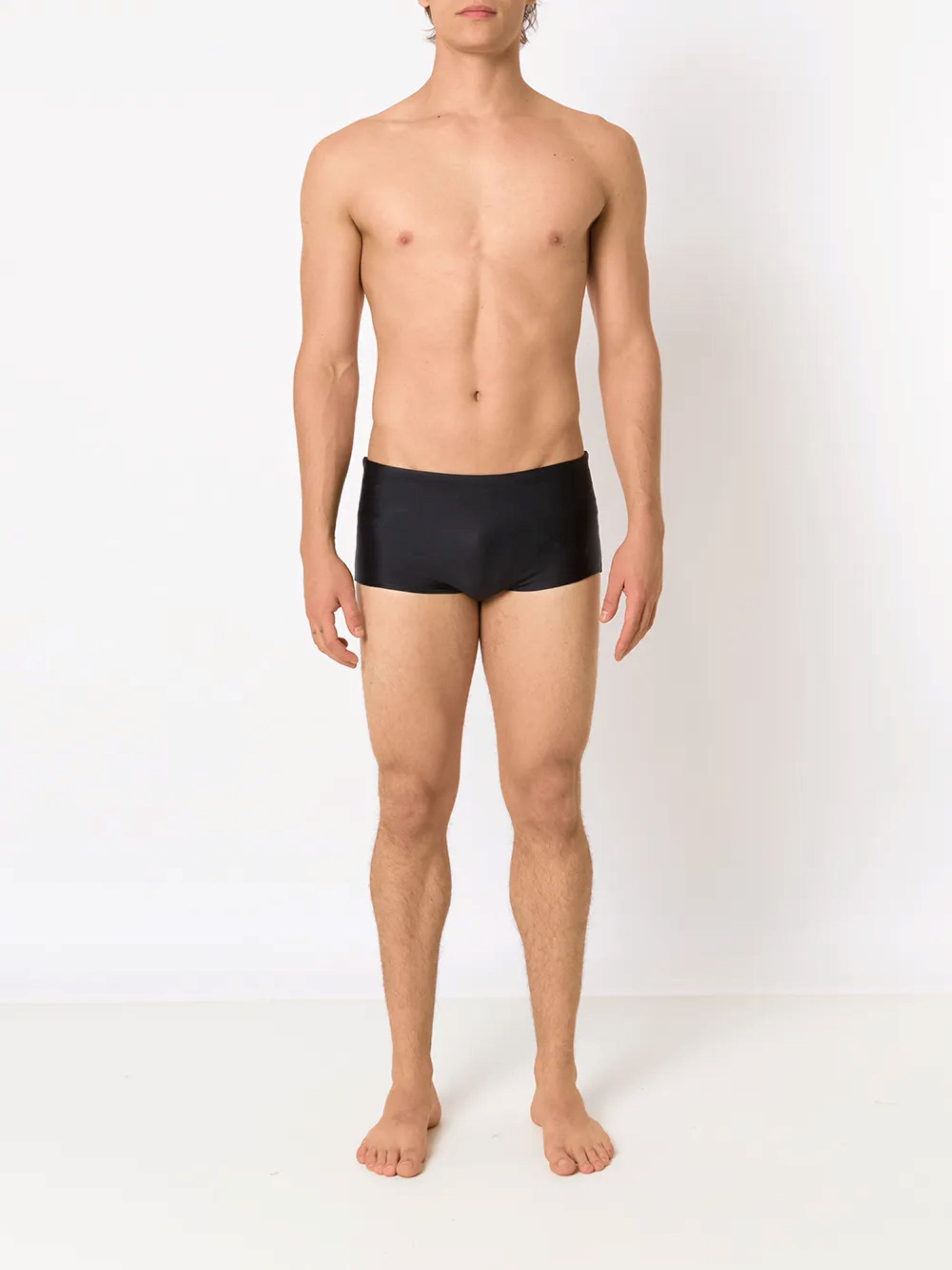 Copacabana Black Plain 7-inch Sides Swimming Trunks