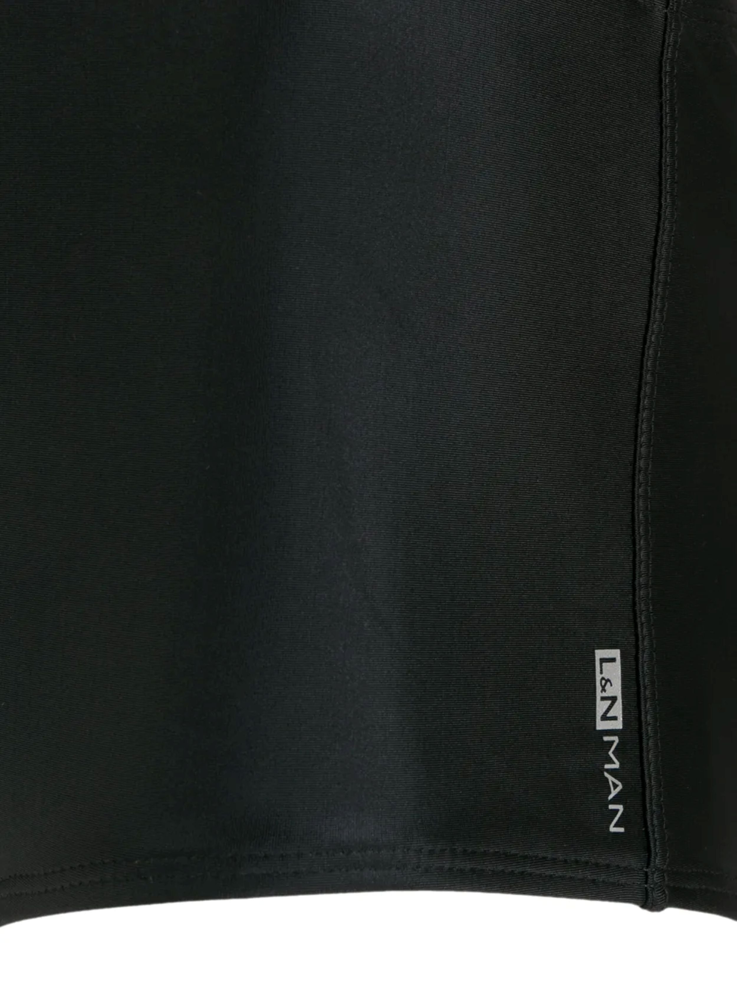 Copacabana Black Plain 7-inch Sides Swimming Trunks