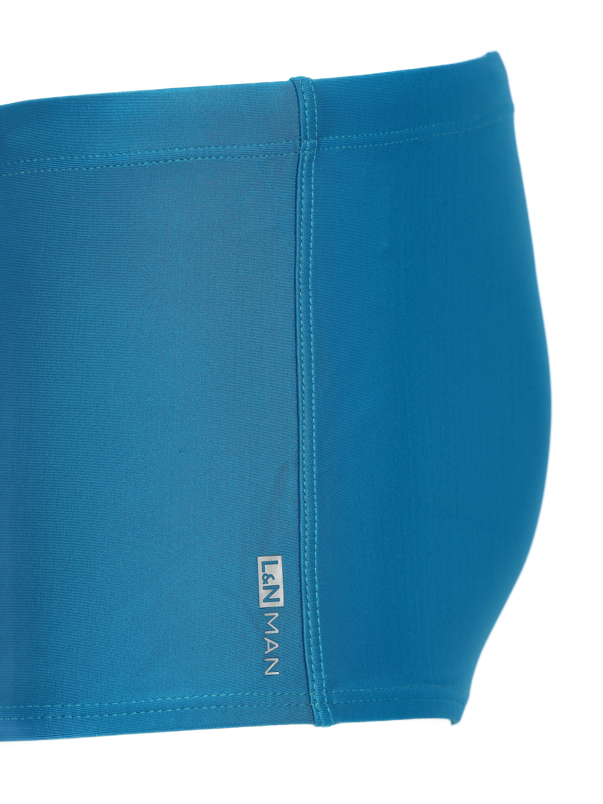 Copacabana Light Blue Plain 7-inch Sides Swimming Trunks