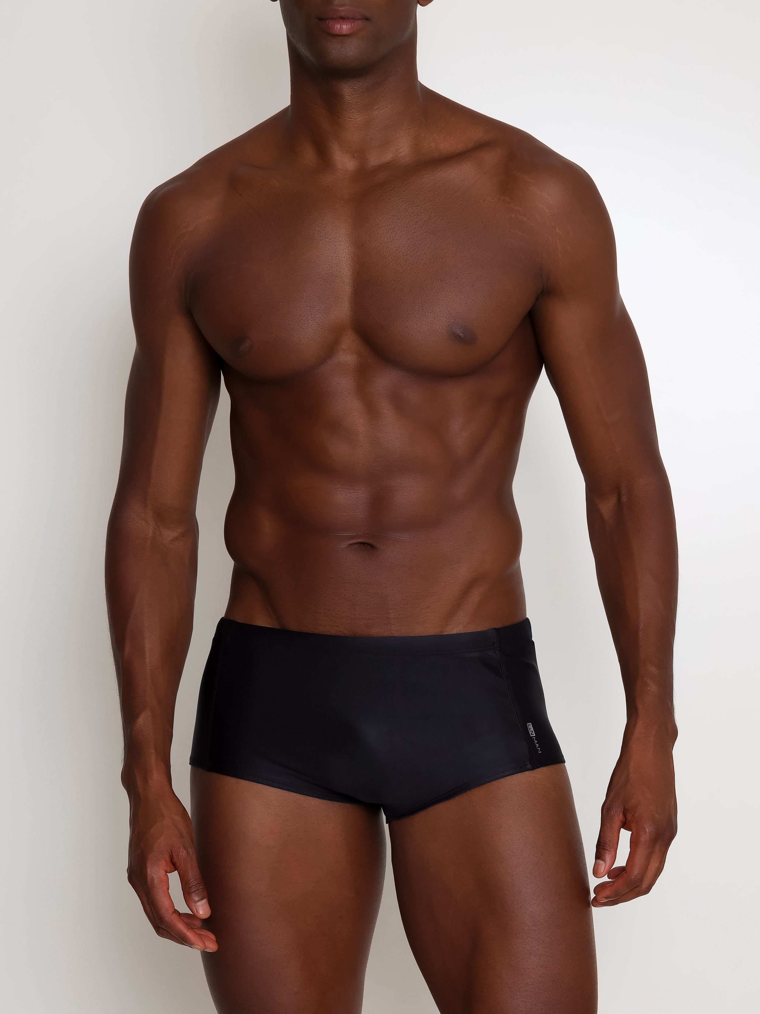 Parati Black Plain 6.3-inch Sides Swimming Trunks