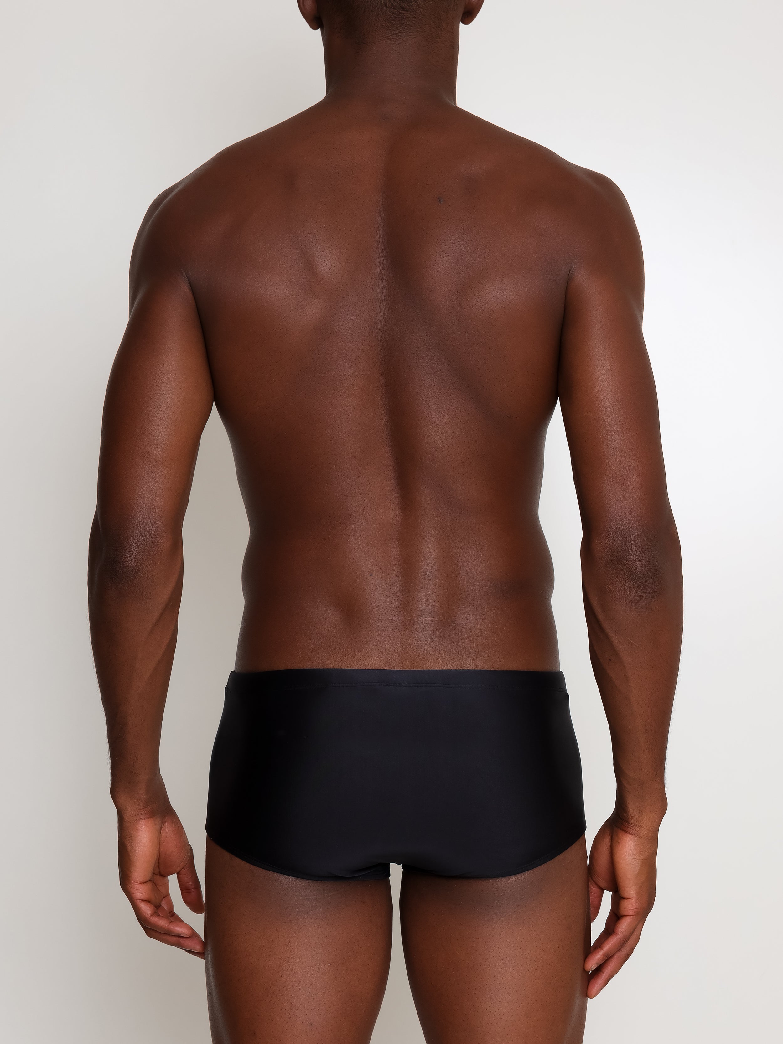 Parati Black Plain 6.3-inch Sides Swimming Trunks
