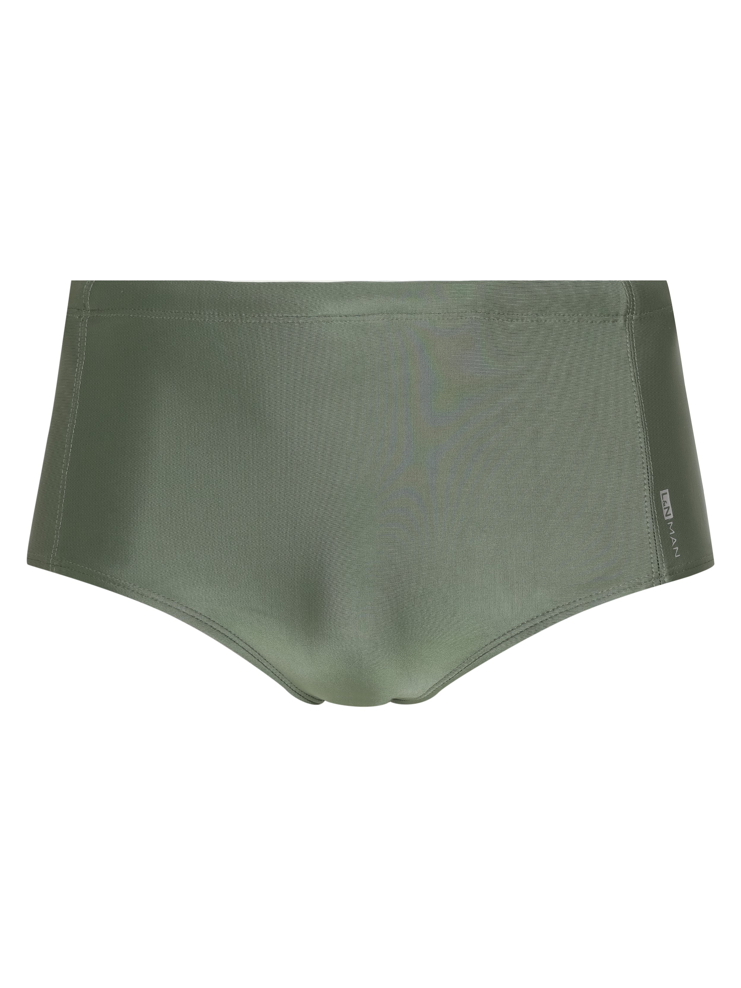 Parati Green Plain 6.3-inch Sides Swimming Trunks