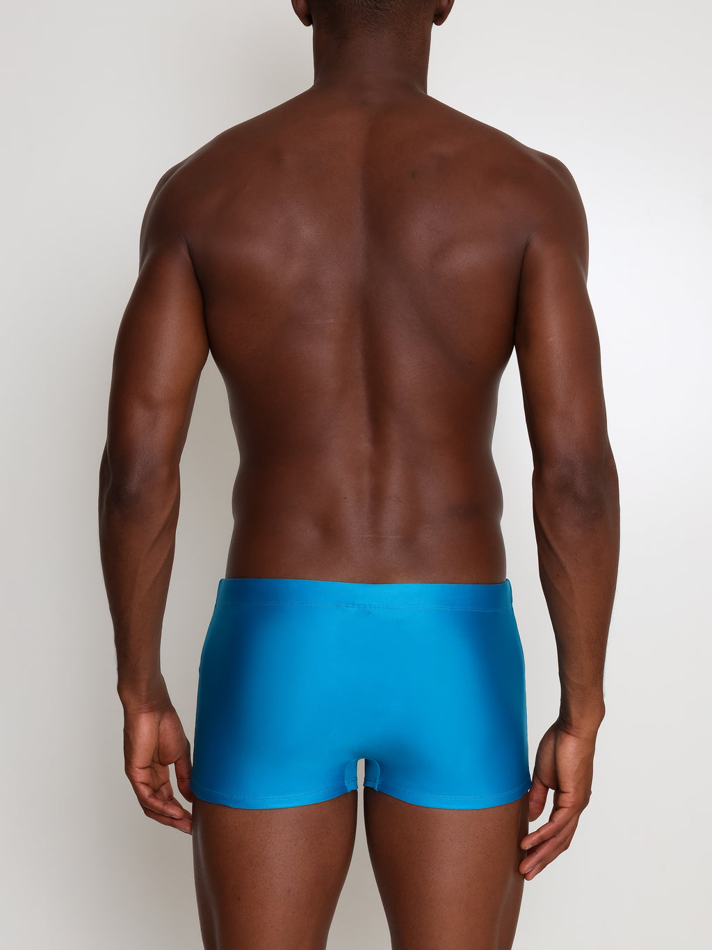 Tijuca Light Blue Plain 9-inch Sides Fitted Swimming Trunks