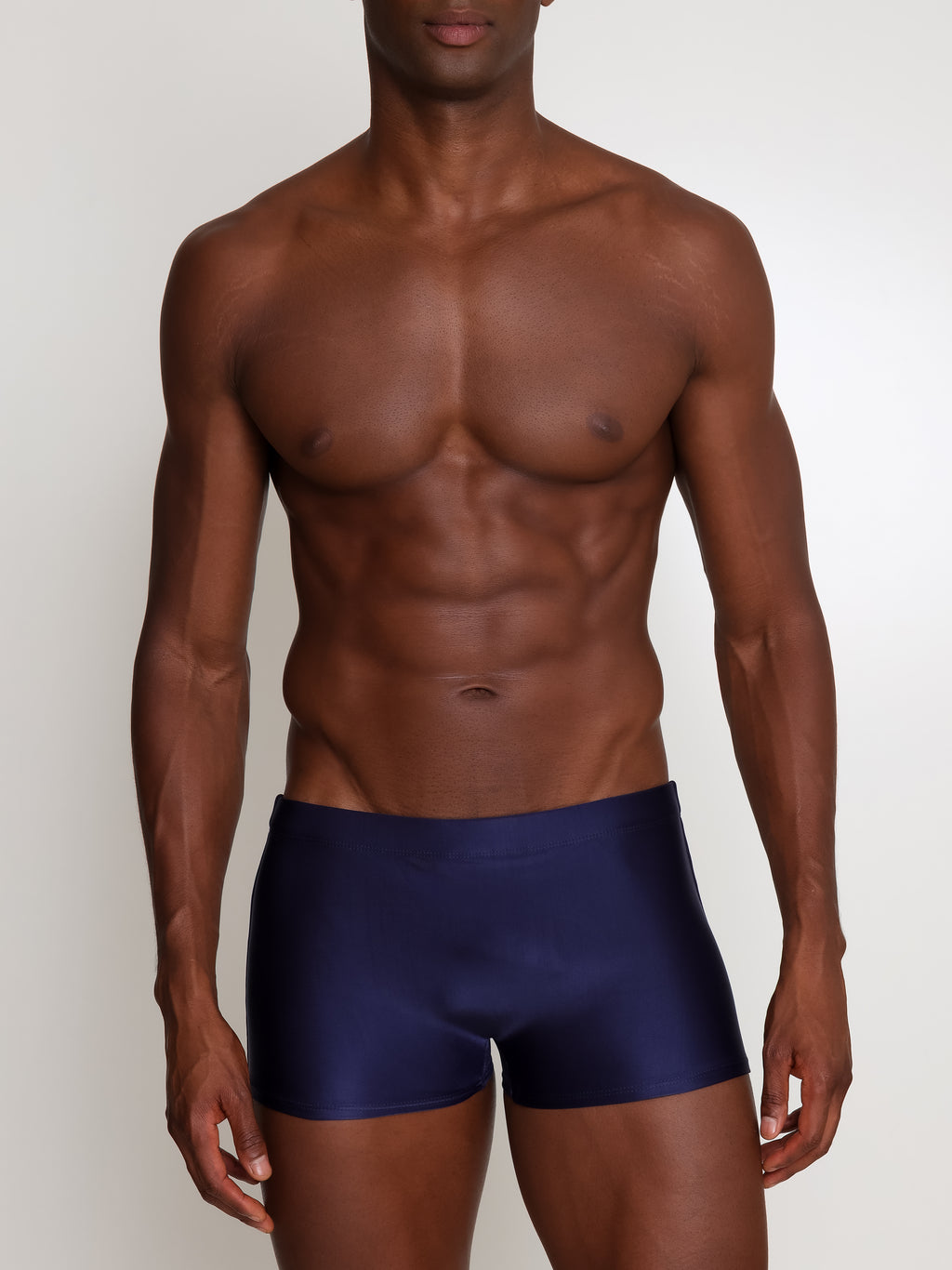 Tijuca Blue Plain 9-inch Sides Fitted Swimming Trunks