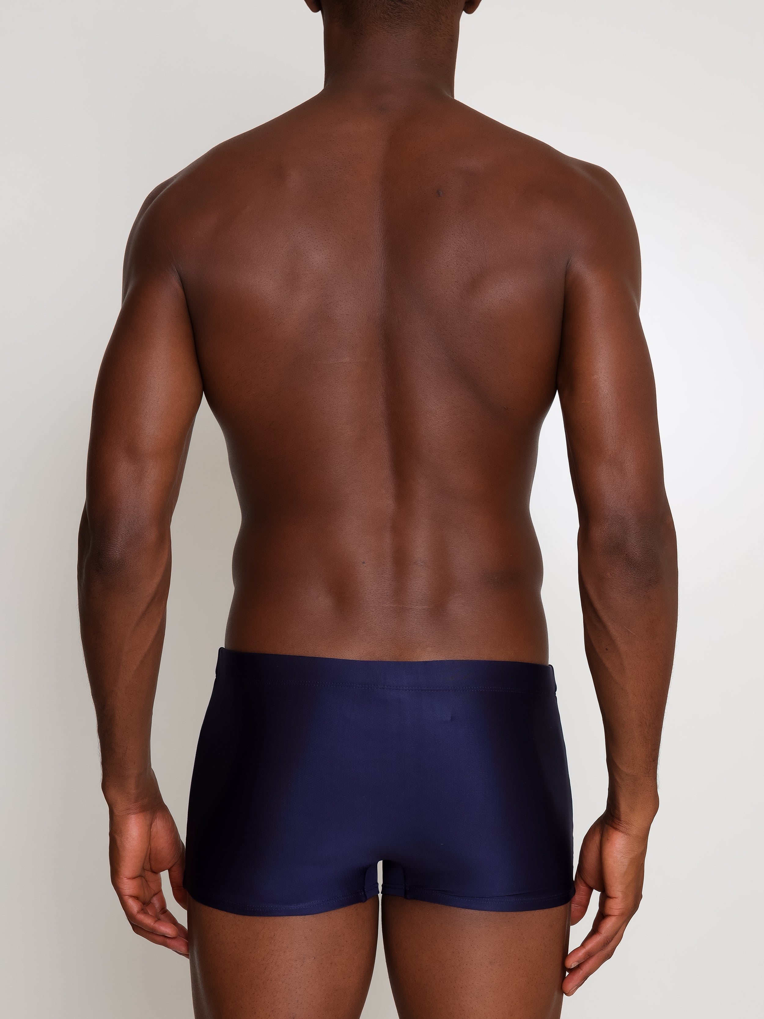 Tijuca Blue Plain 9-inch Sides Fitted Swimming Trunks