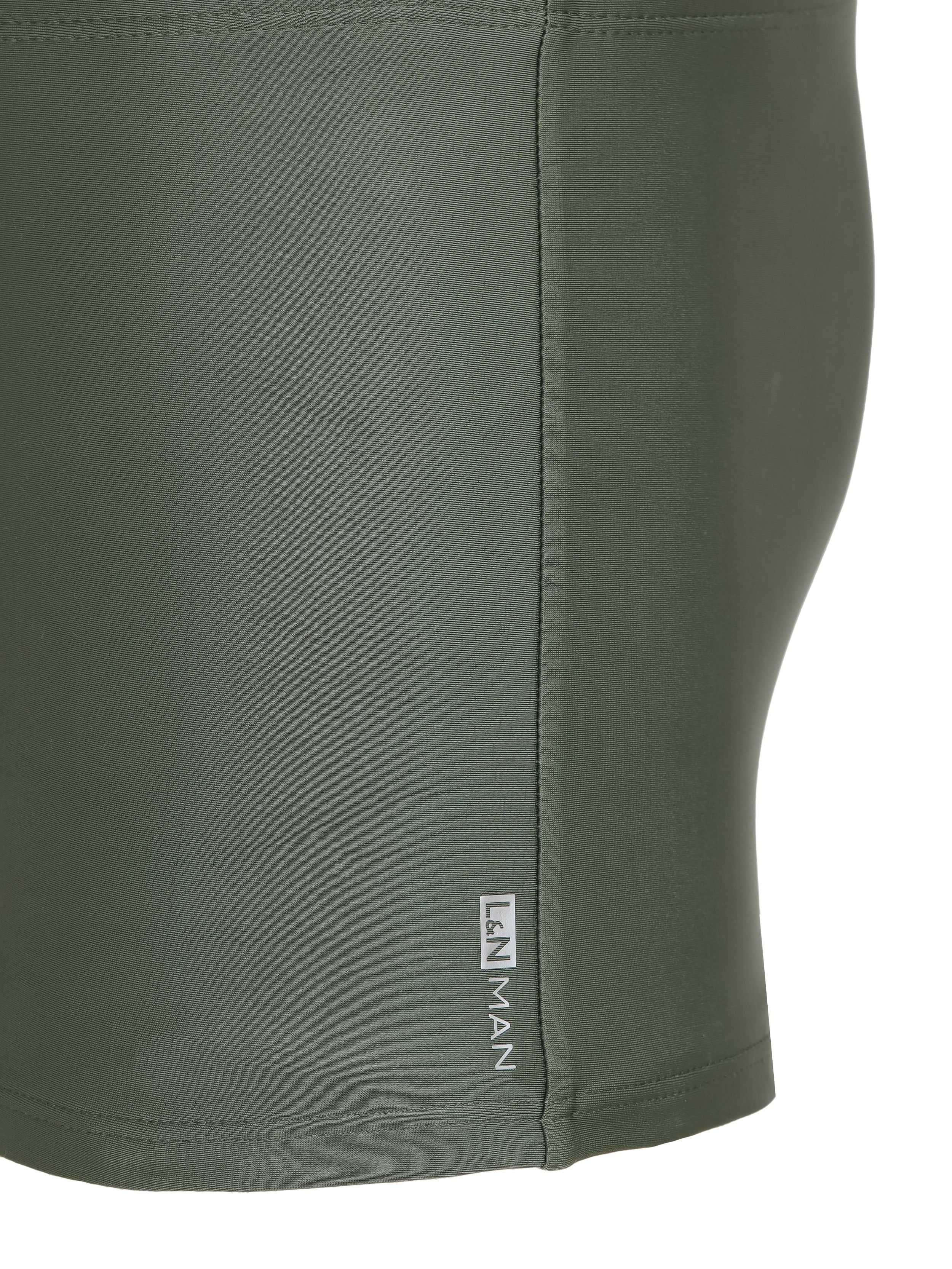 Tijuca Green Plain 9-inch Sides Fitted Swimming Trunks