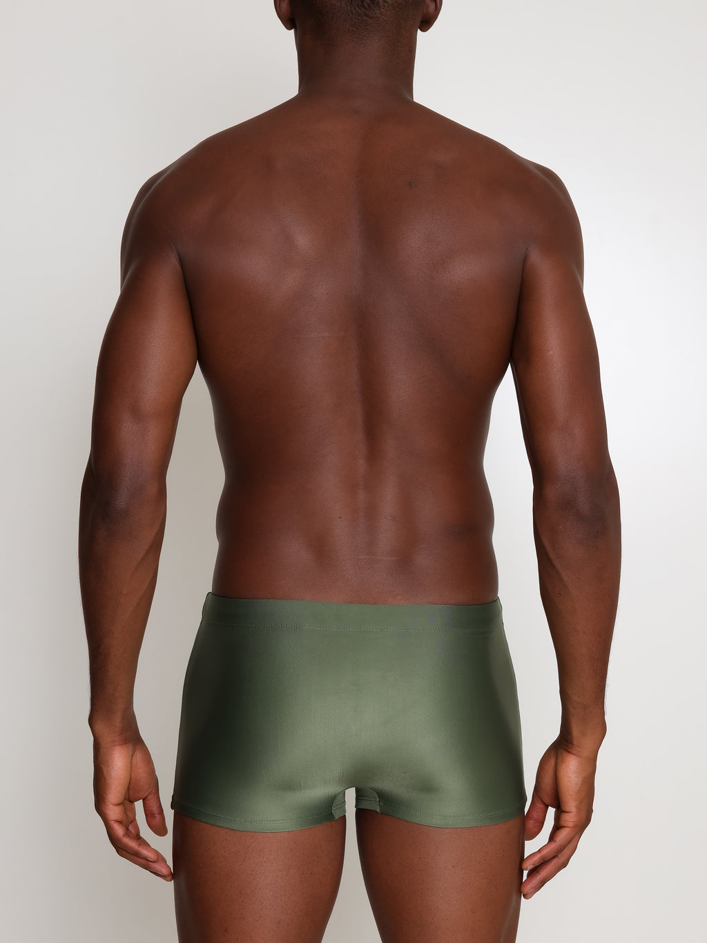 Tijuca Green Plain 9-inch Sides Fitted Swimming Trunks