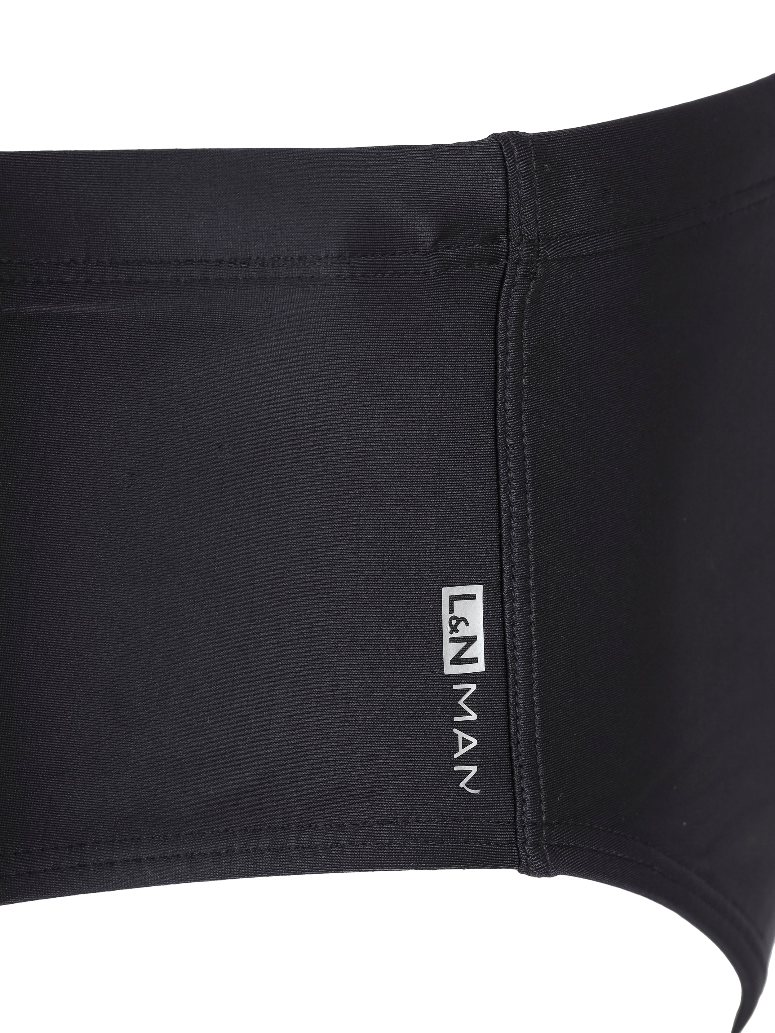 Ilhabela Black Plain Swim Trunks