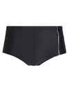 Santiago Black and White Plain 6.3-inch Sides Swimming Trunks