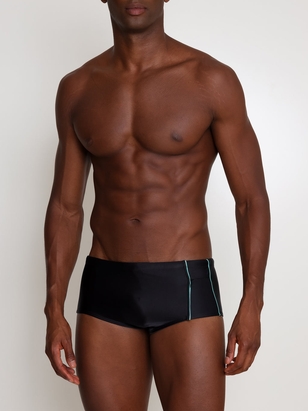 Santiago Black Plain 6.3-inch Sides Swimming Trunks