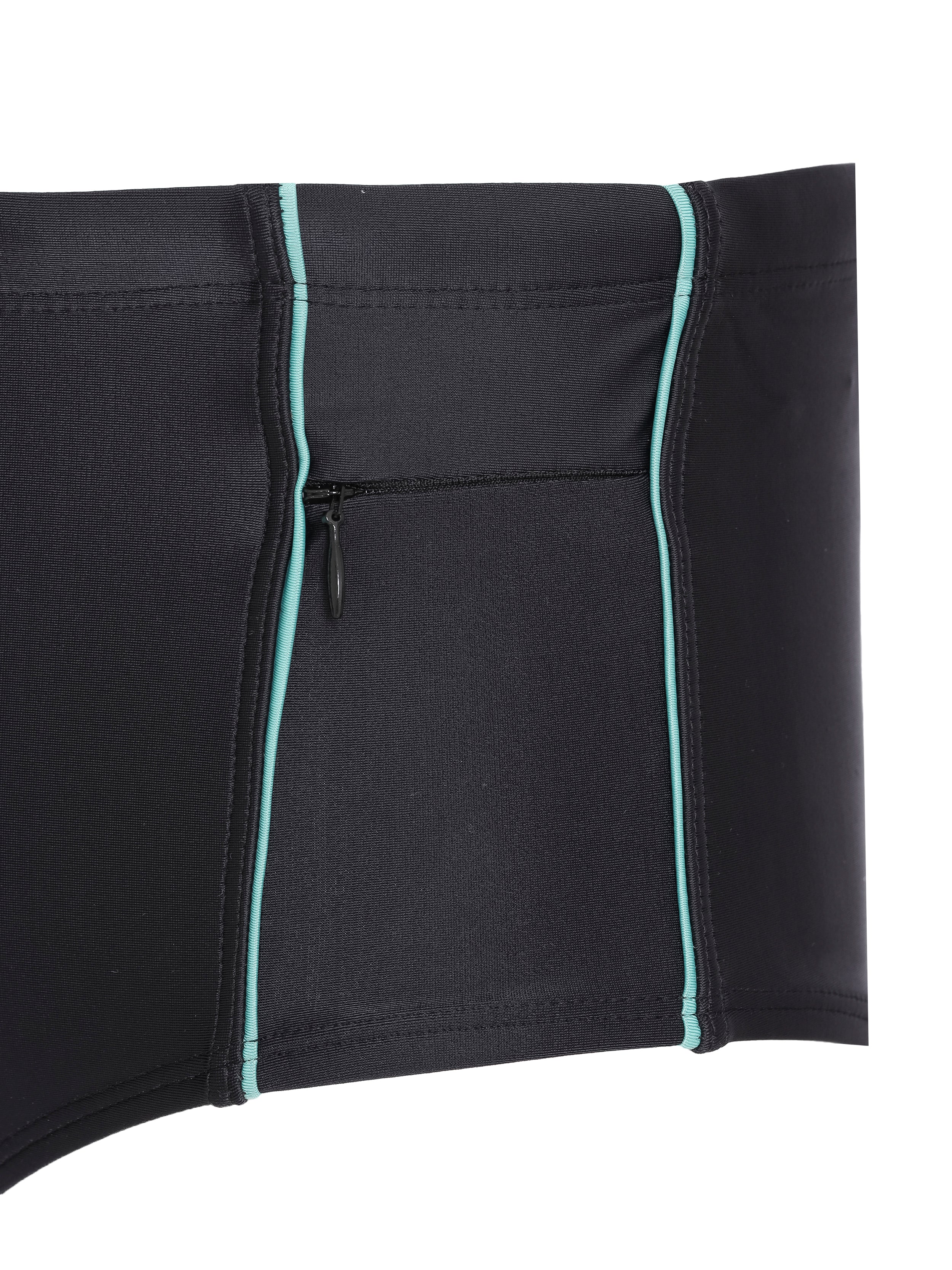 Santiago Black Plain 6.3-inch Sides Swimming Trunks