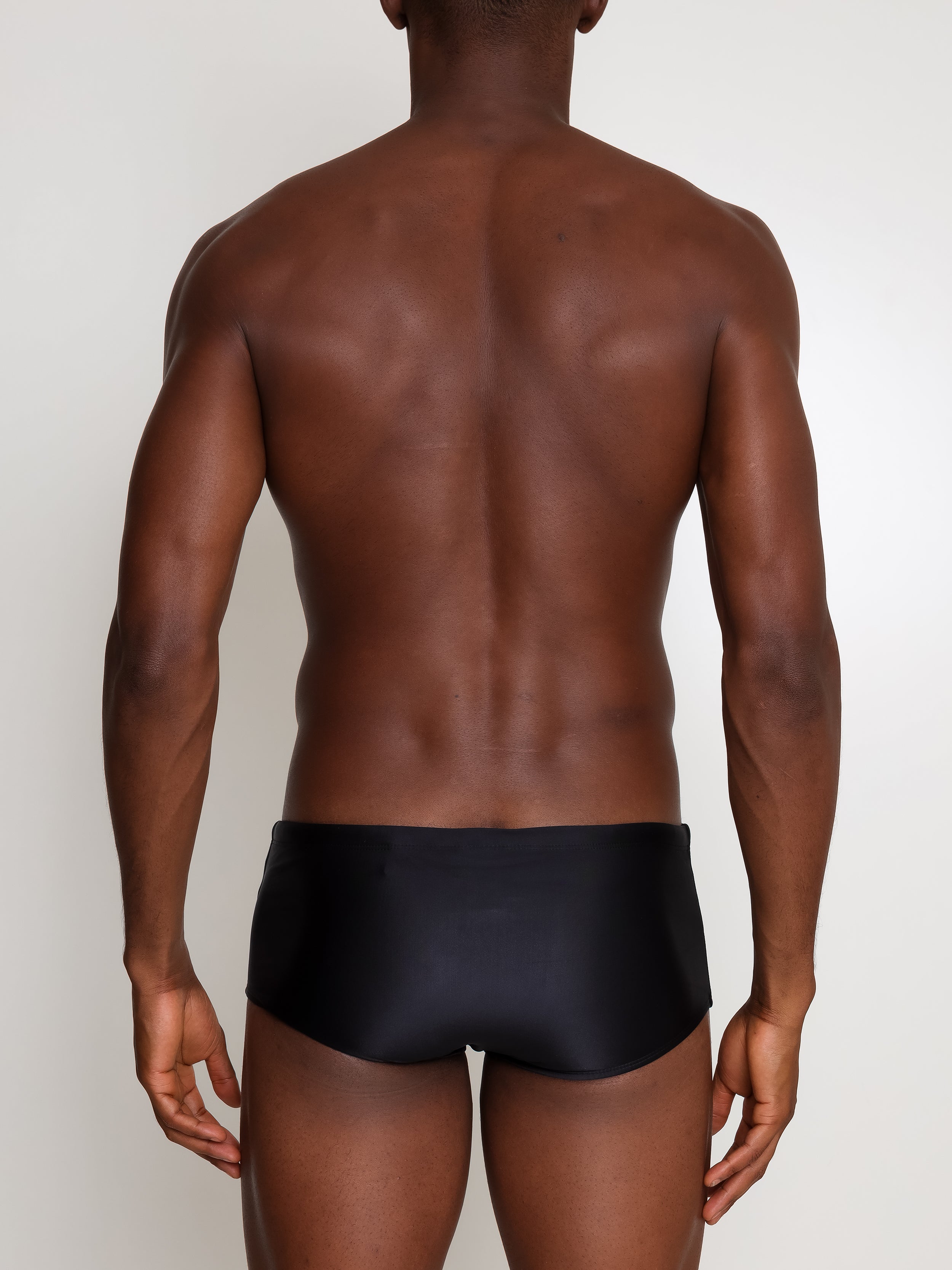 Santiago Black Plain 6.3-inch Sides Swimming Trunks