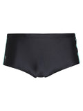 Lopes Black Plain Swim Trunks