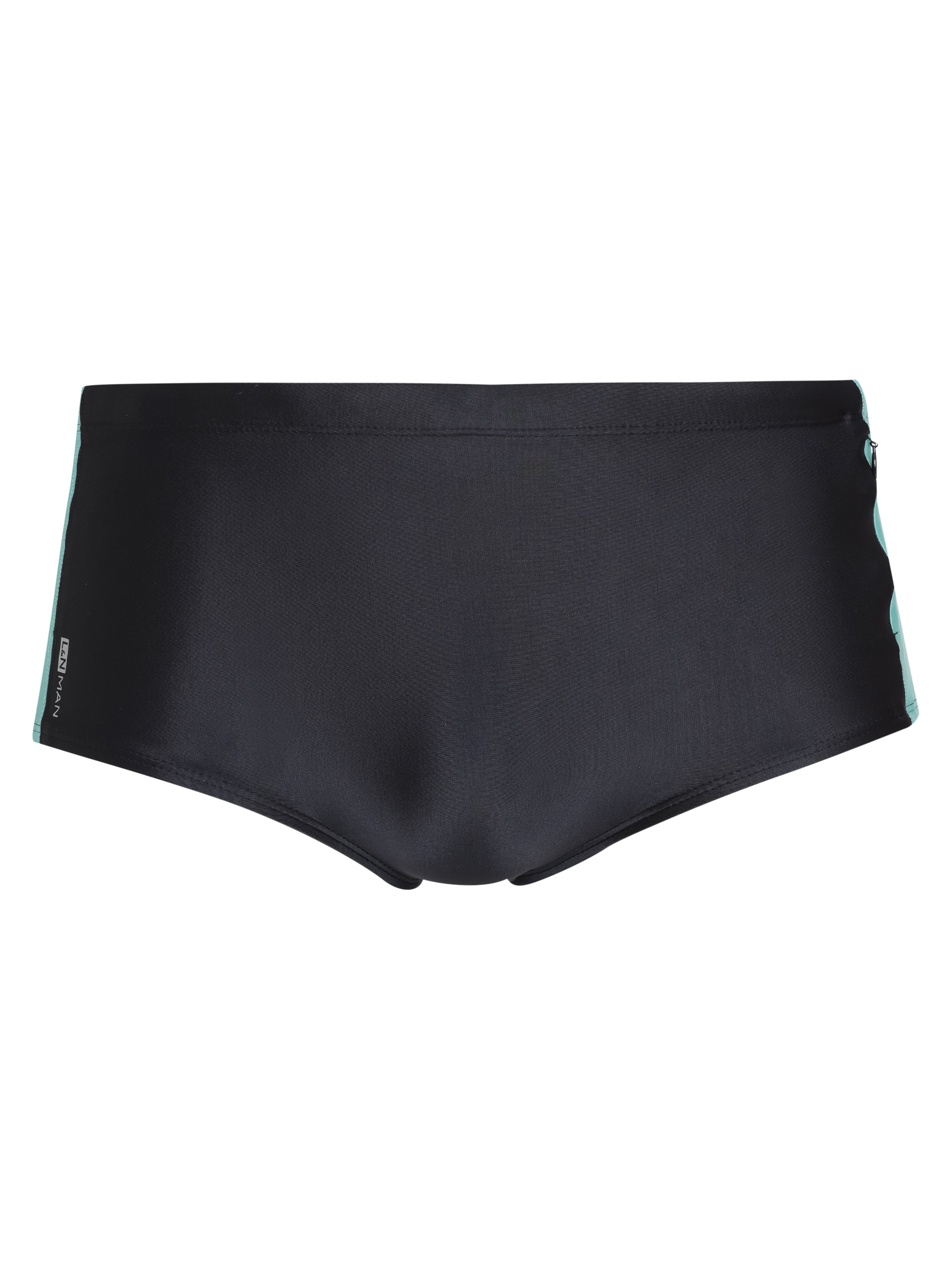 Lopes Black Plain Swim Trunks