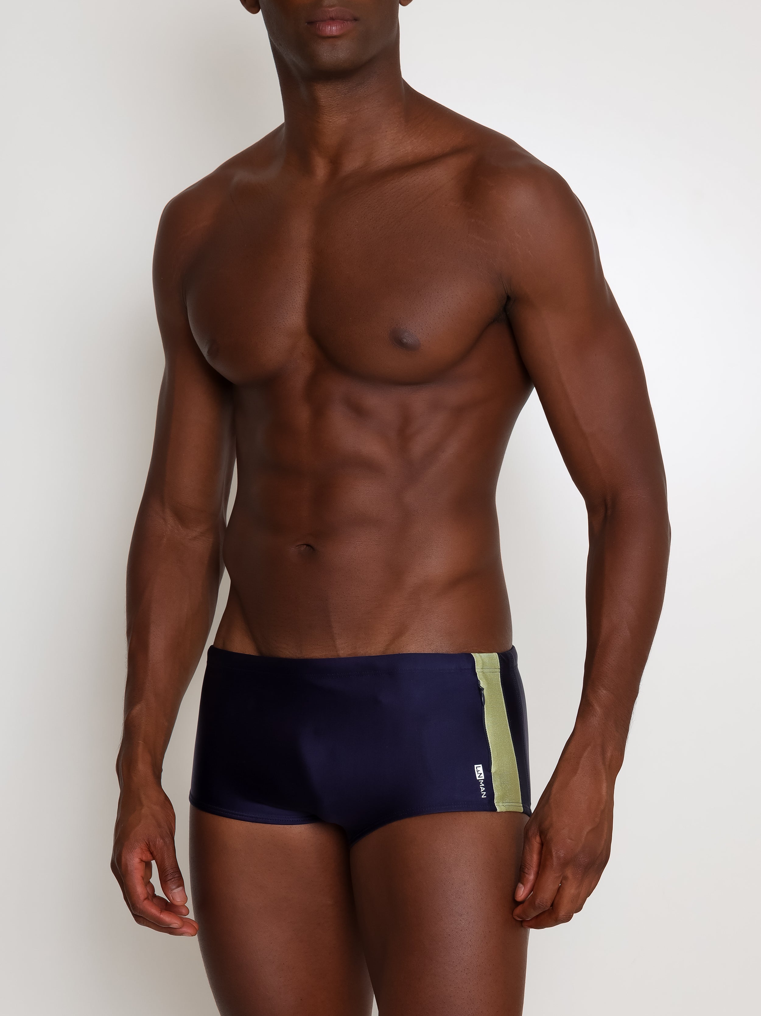 Lopes Blue Plain Swim Trunks
