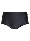 Lopes Black and White Plain Swim Trunks