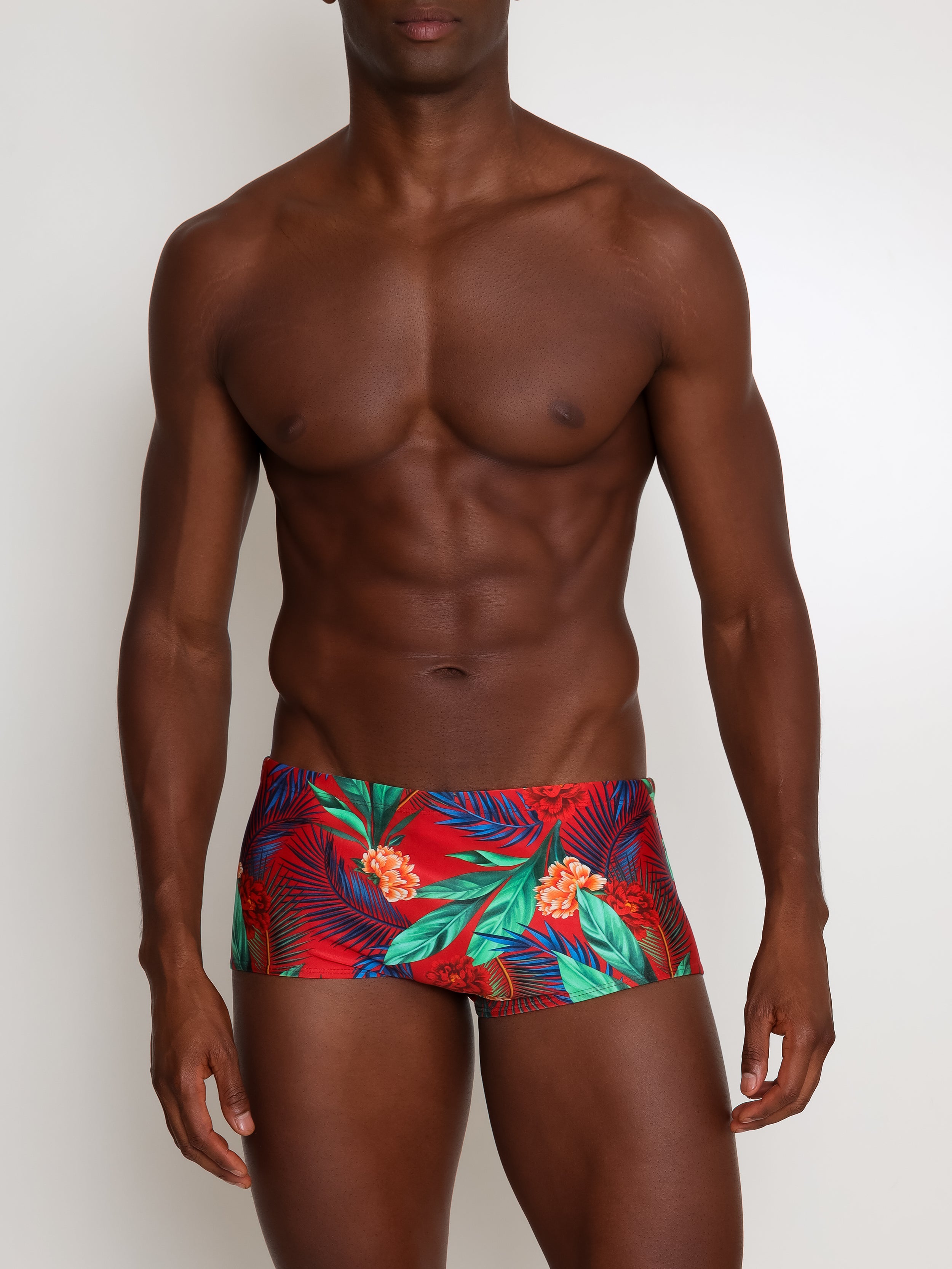Copacabana Foliage-Print 7-inch Sides Swimming Trunks