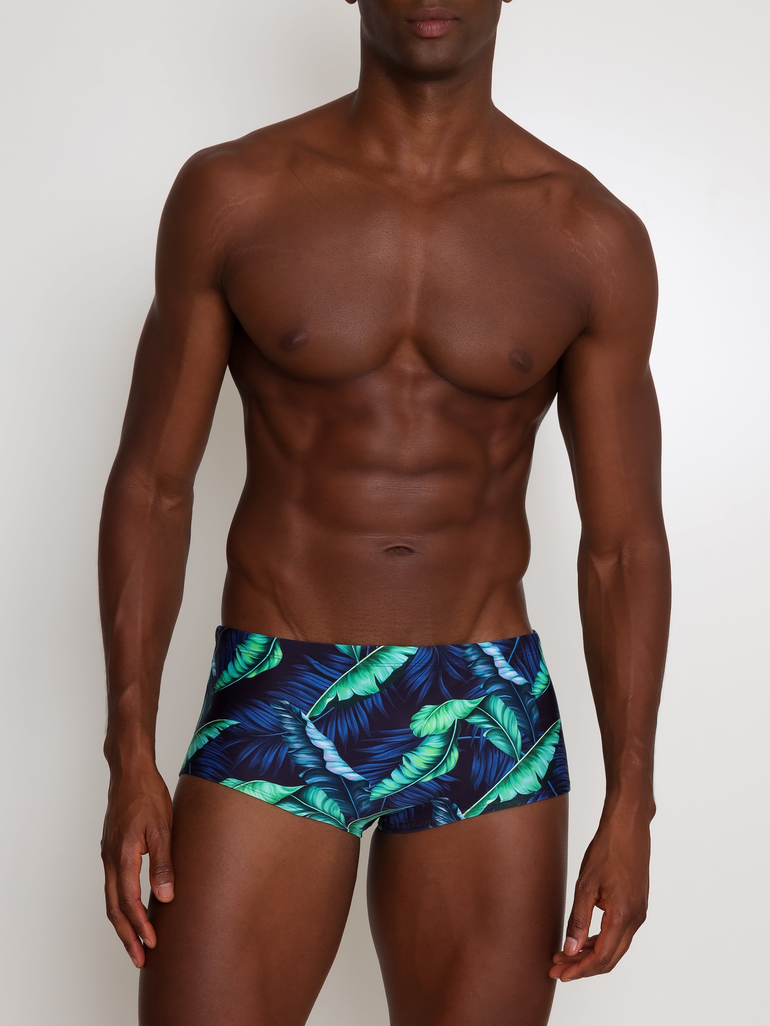 Copacabana Foliage-Print 7-inch Sides Swimming Trunks