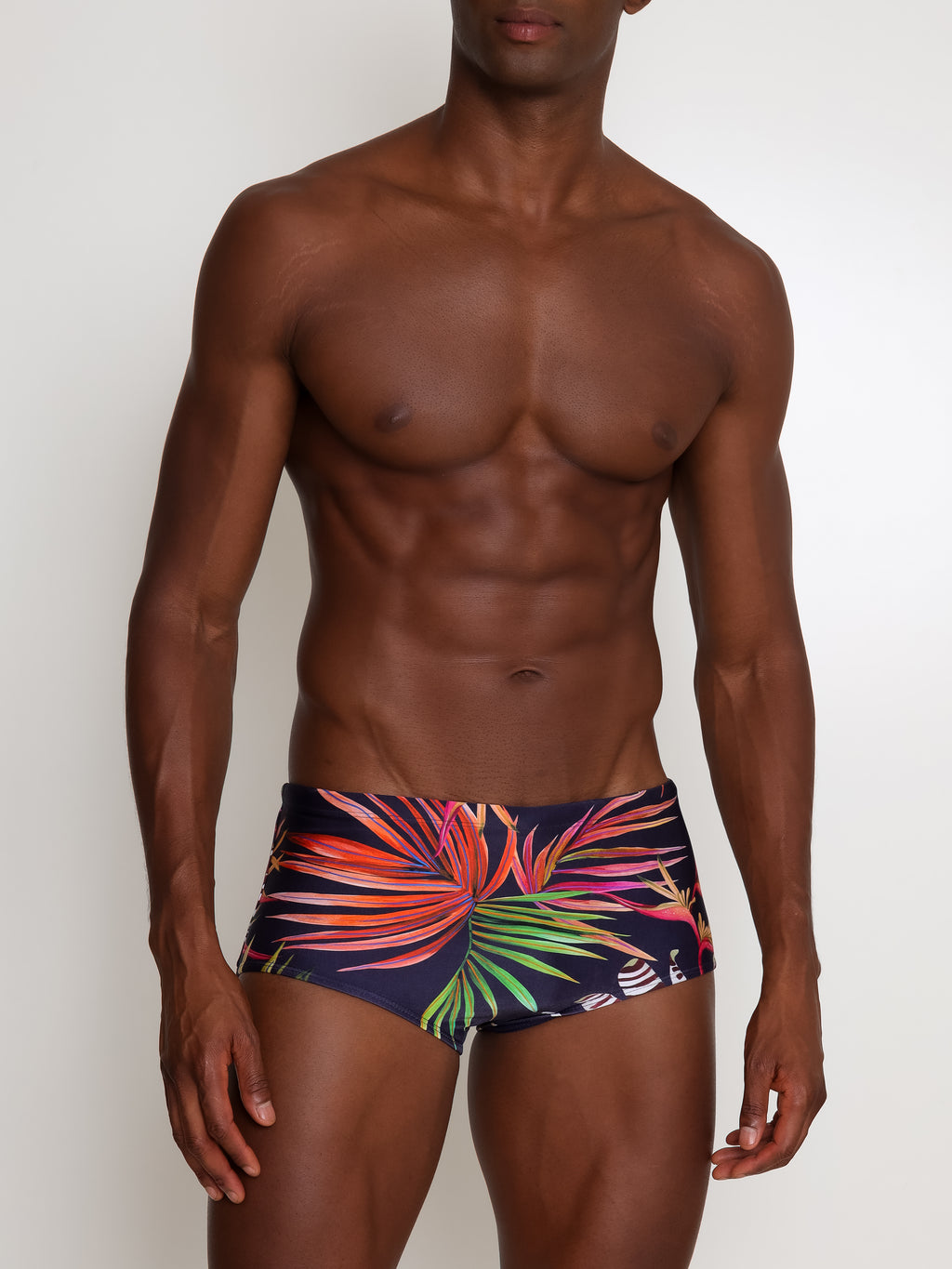 Copacabana Foliage-Print 7-inch Sides Swimming Trunks