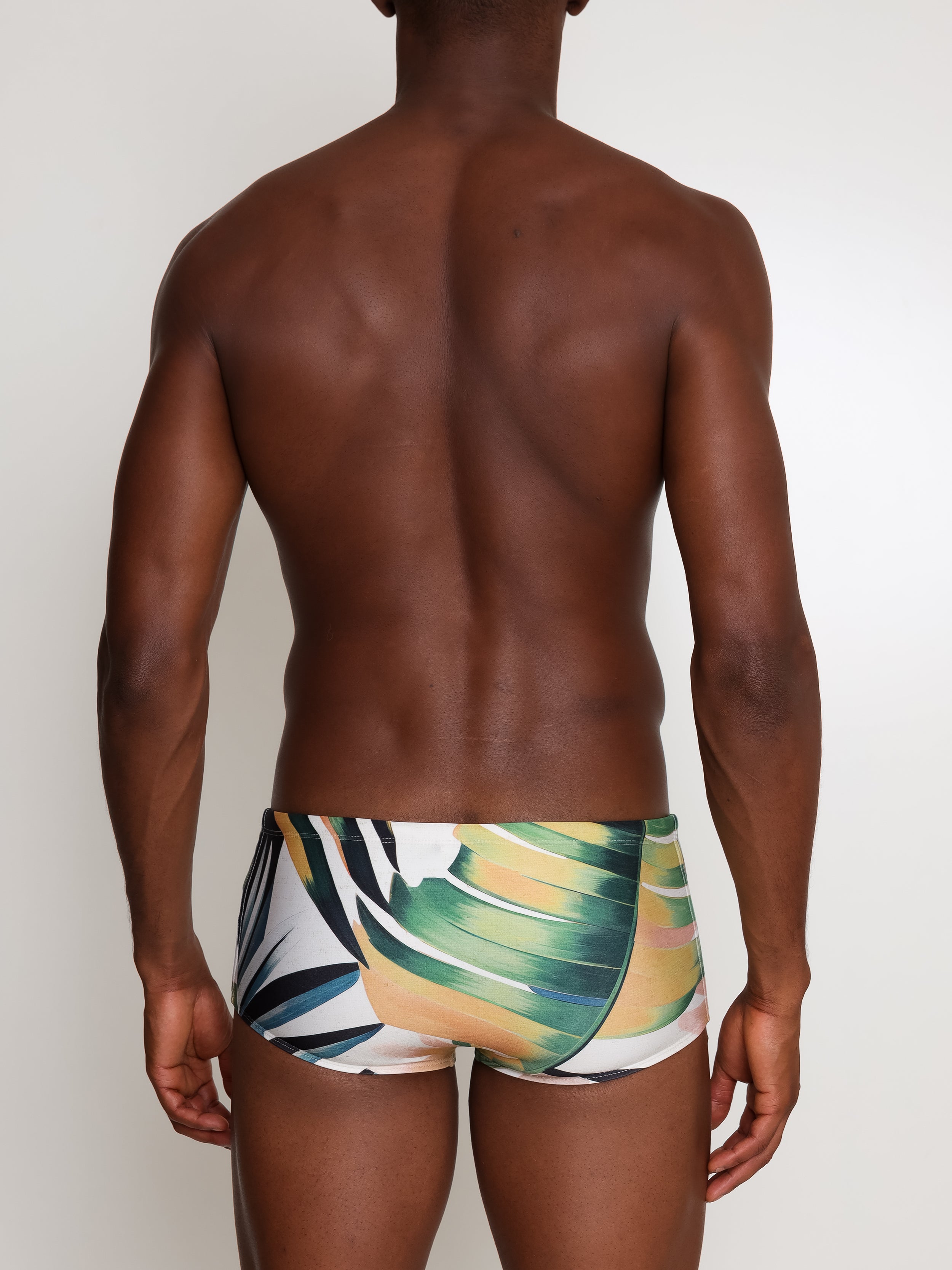 Copacabana Foliage-Print 7-inch Sides Swimming Trunks