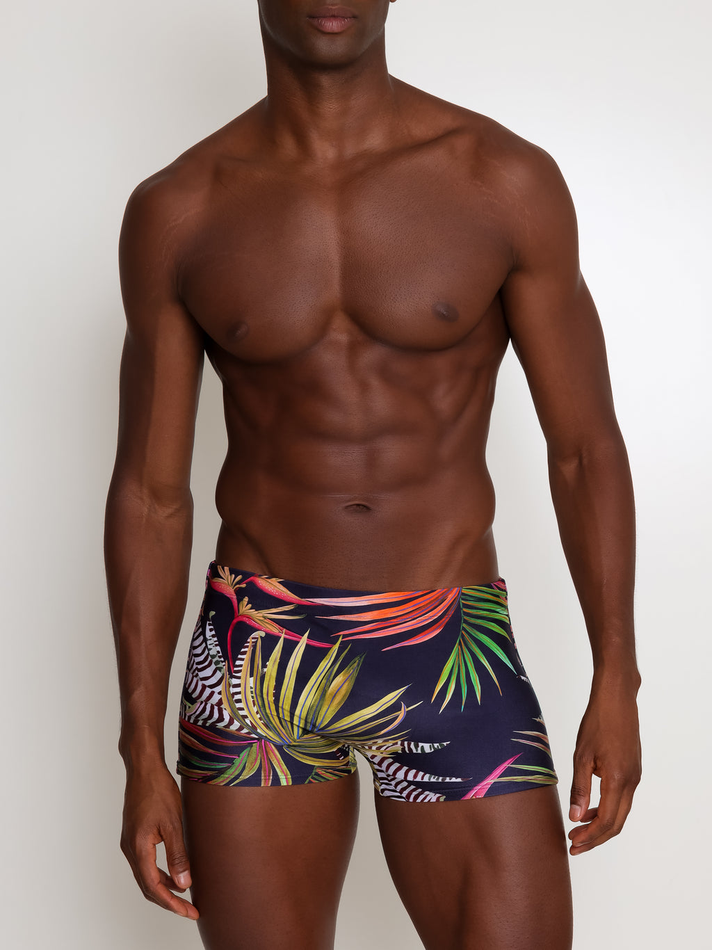 Tijuca Foliage-Print  9-inch Sides Fitted Swimming Trunks