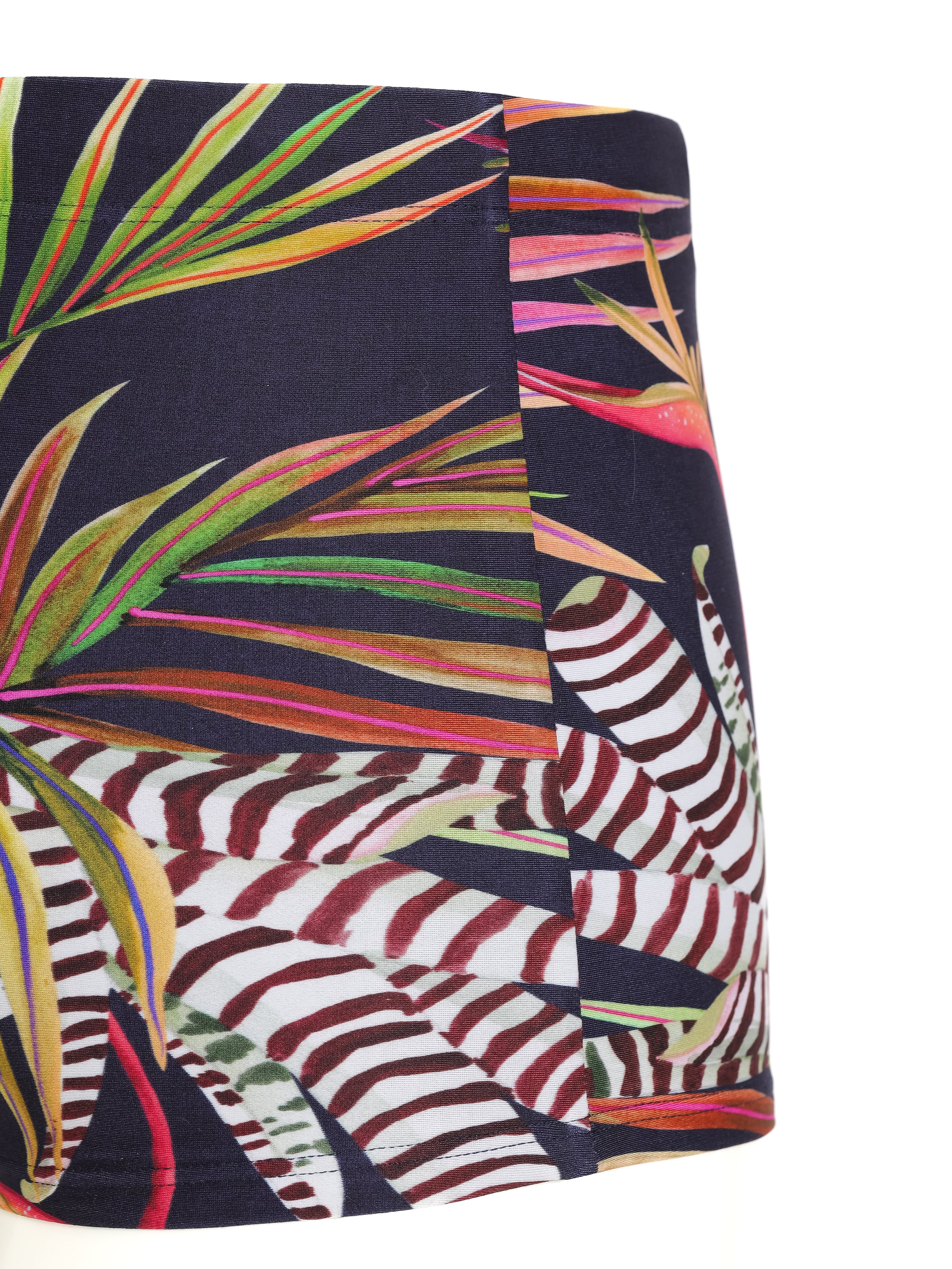 Tijuca Foliage-Print  9-inch Sides Fitted Swimming Trunks