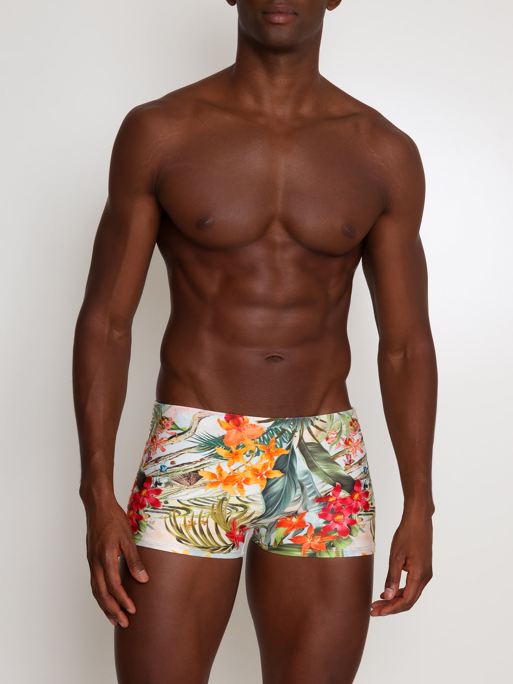 Tijuca -Print  9-inch Sides Fitted Swimming Trunks