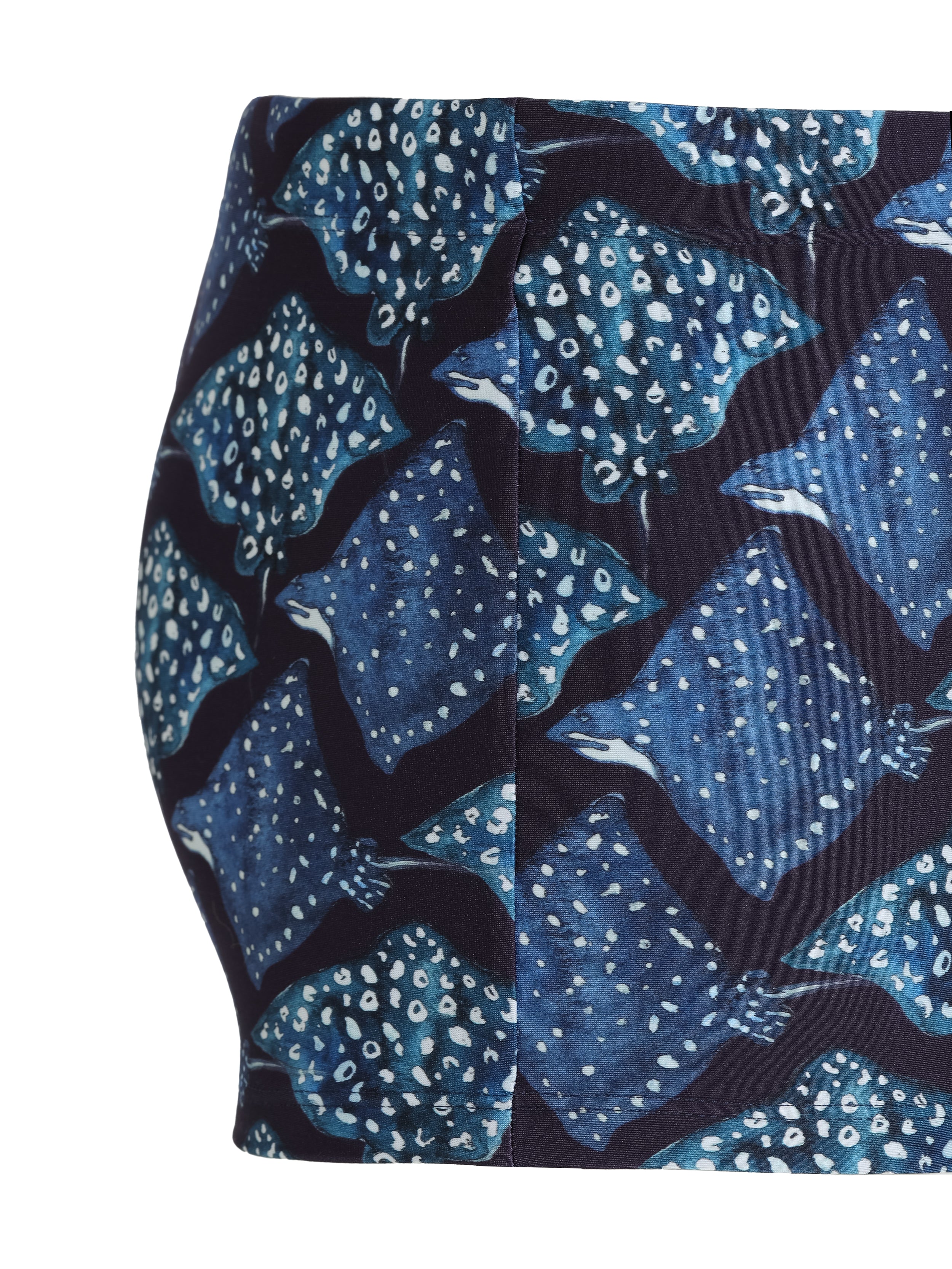 Tijuca Stingrays-Print 9-inch Sides Fitted Swimming Trunks