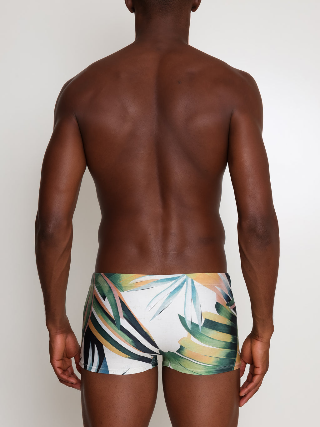 Tijuca Foliage-Print 9-inch Sides Fitted Swimming Trunks