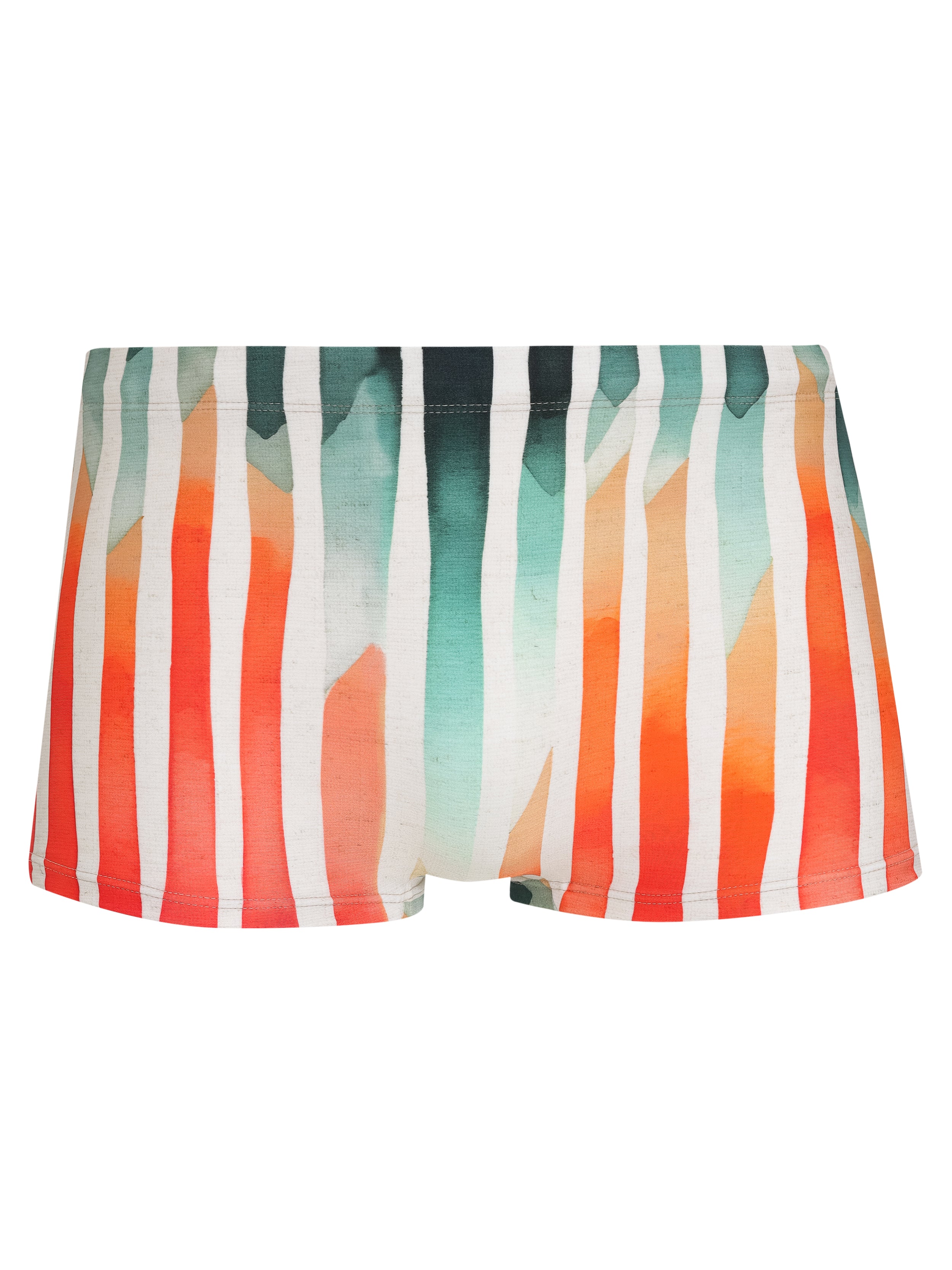 Tijuca Striped-Print Striped 9-inch Sides Fitted Swimming Trunks