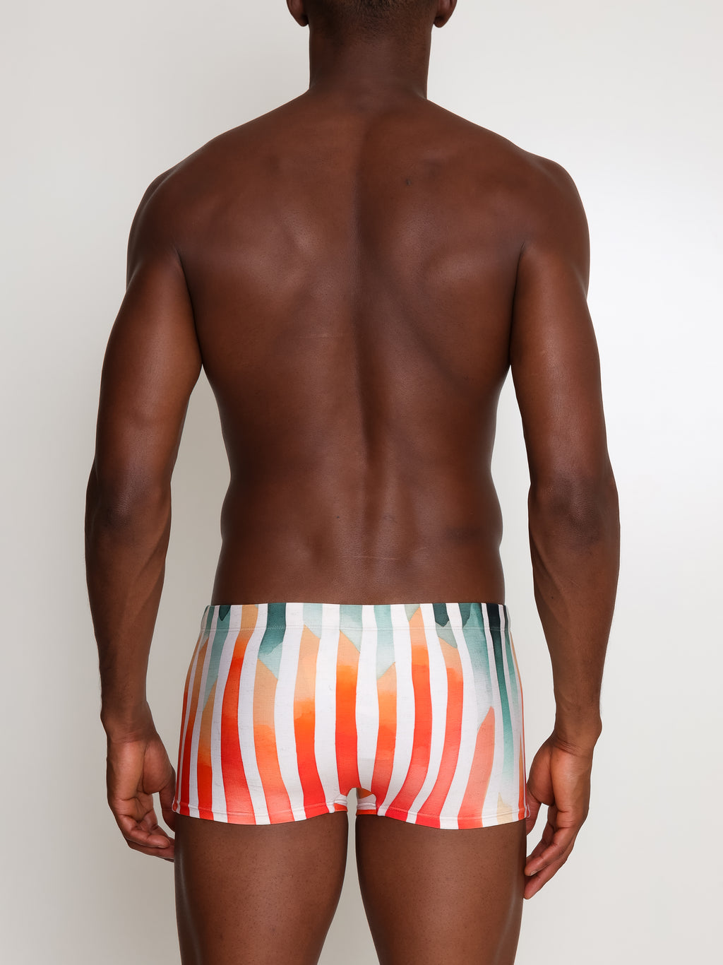 Tijuca Striped-Print Striped 9-inch Sides Fitted Swimming Trunks