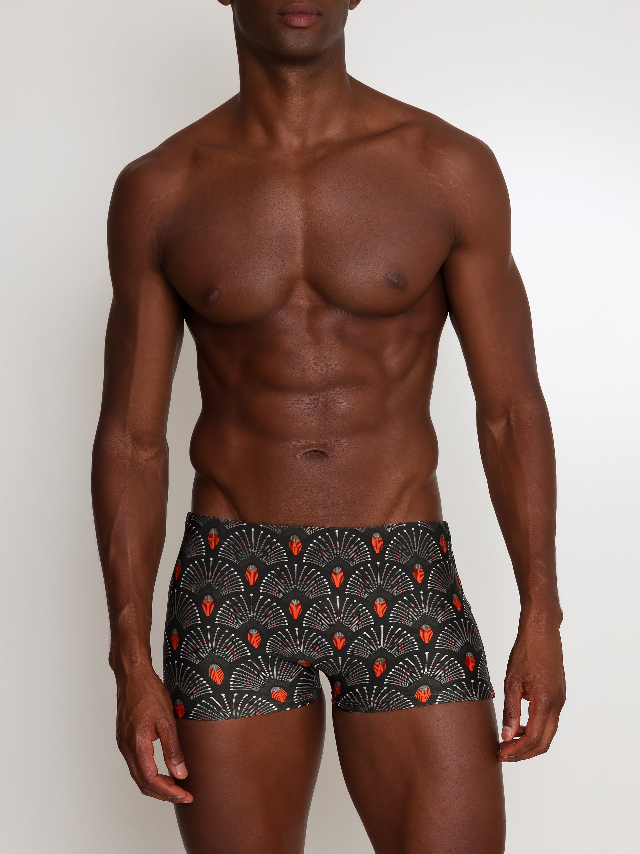 Tijuca -Print  9-inch Sides Fitted Swimming Trunks