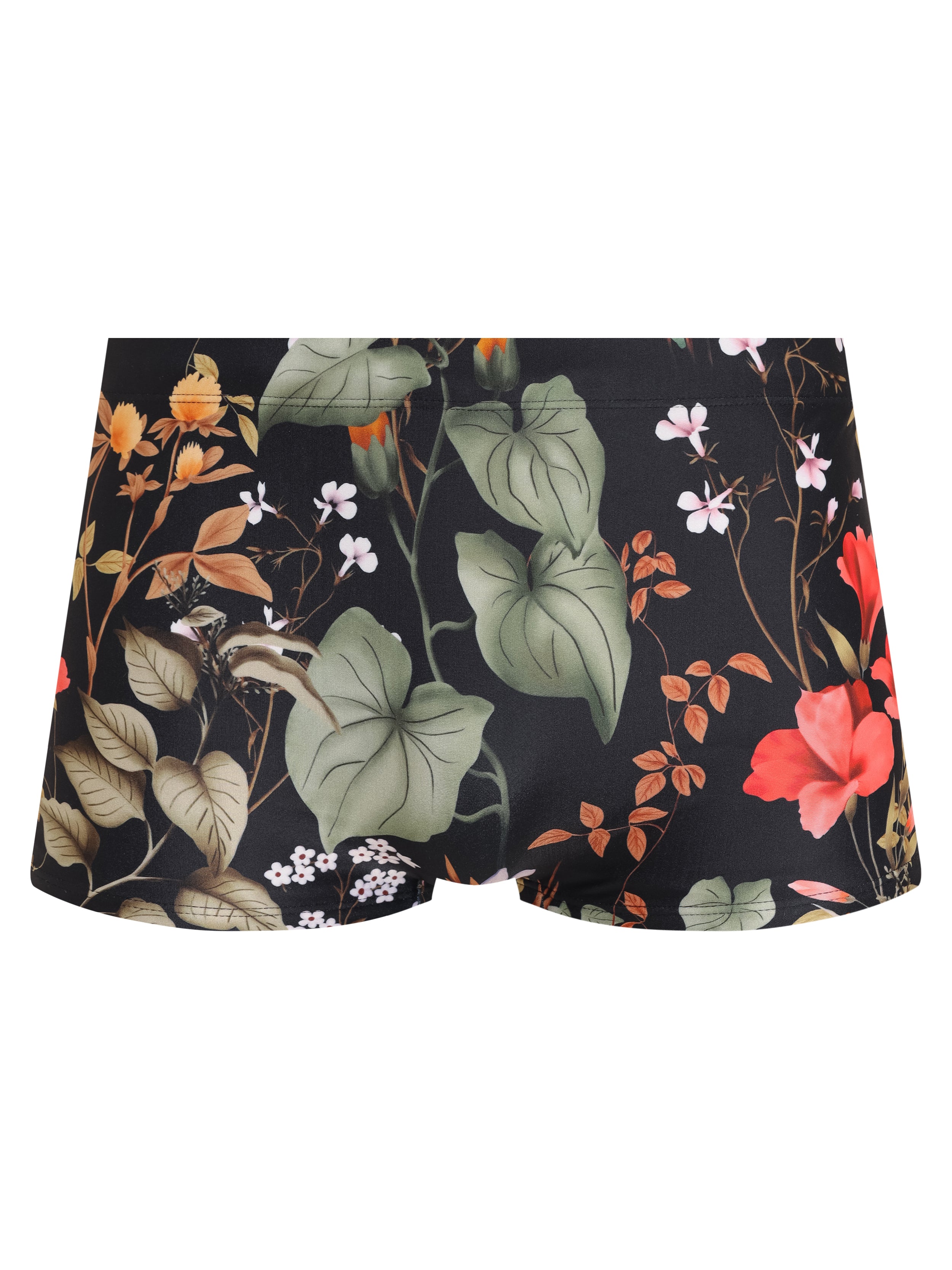 Tijuca Foliage-Print 9-inch Sides Fitted Swimming Trunks Orvalho