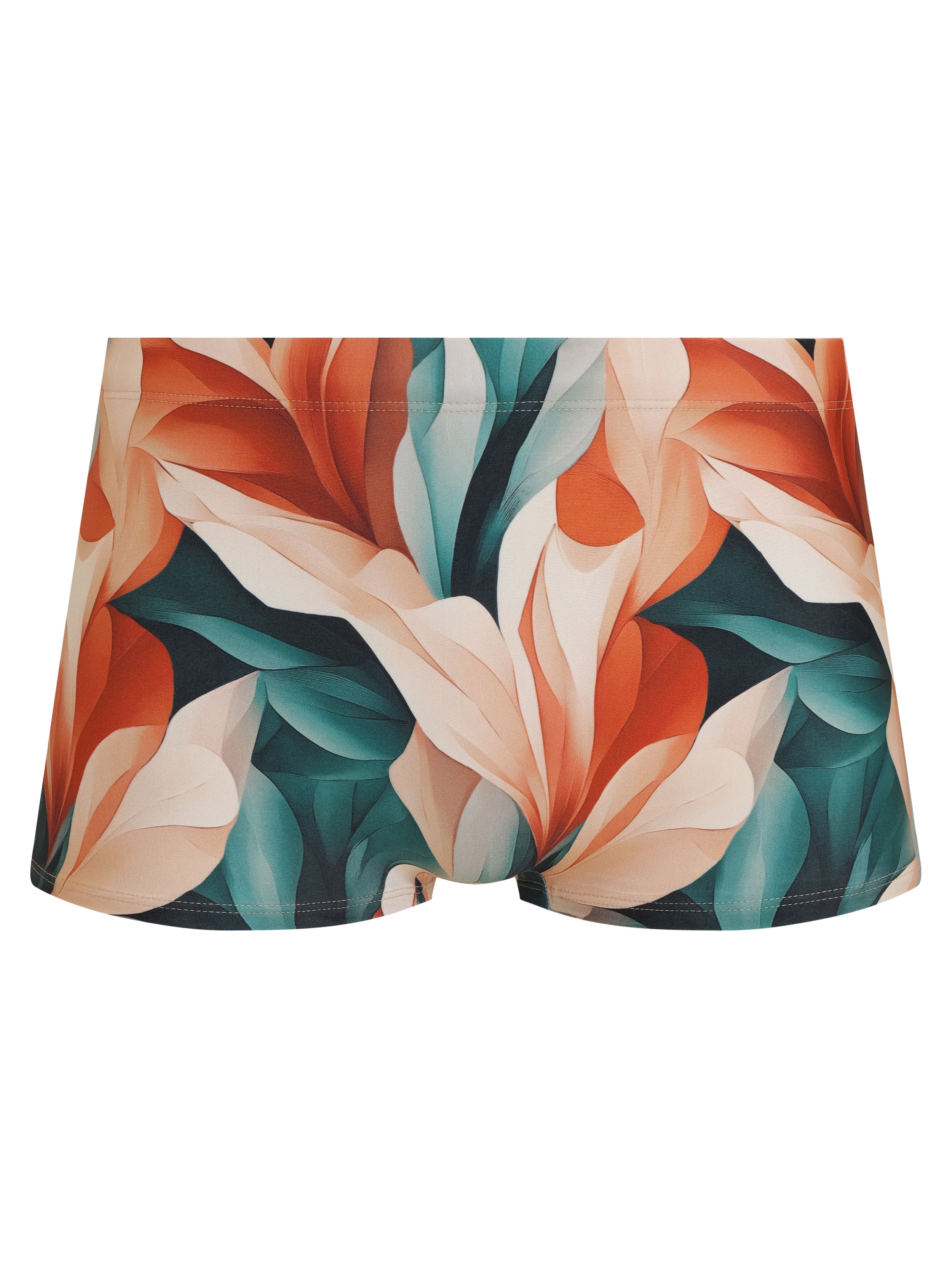 Tijuca Foliage-Print 9-inch Sides Fitted Swimming Trunks