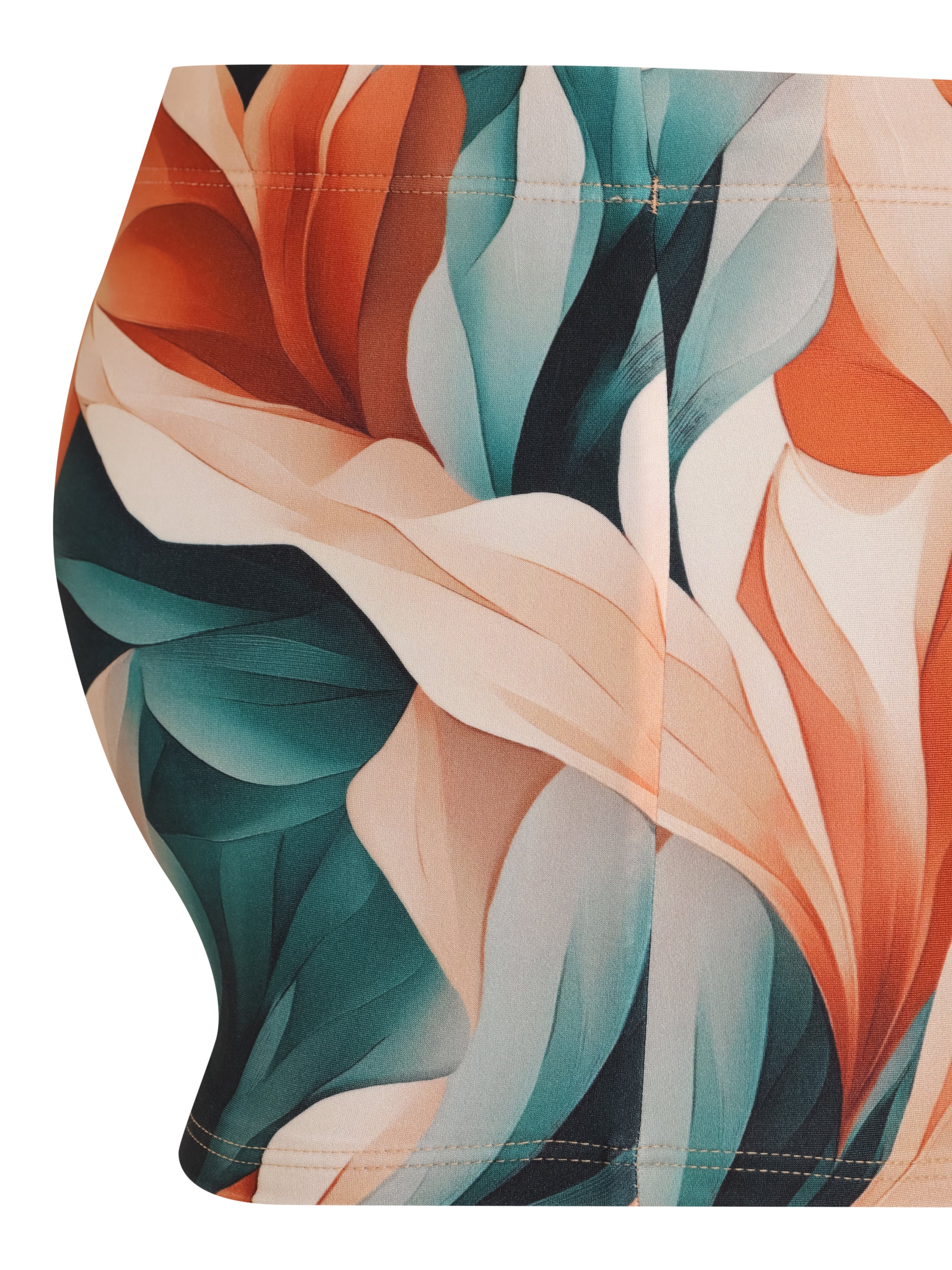 Tijuca Foliage-Print 9-inch Sides Fitted Swimming Trunks