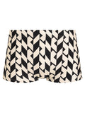 Tijuca Geometric-Print Striped 9-inch Sides Fitted Swimming Trunks