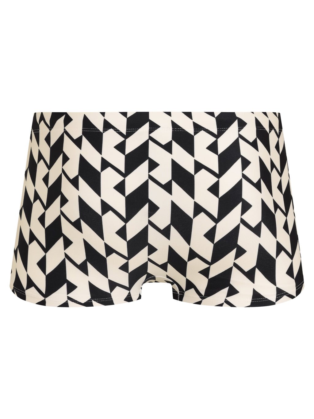 Tijuca Geometric-Print Striped 9-inch Sides Fitted Swimming Trunks