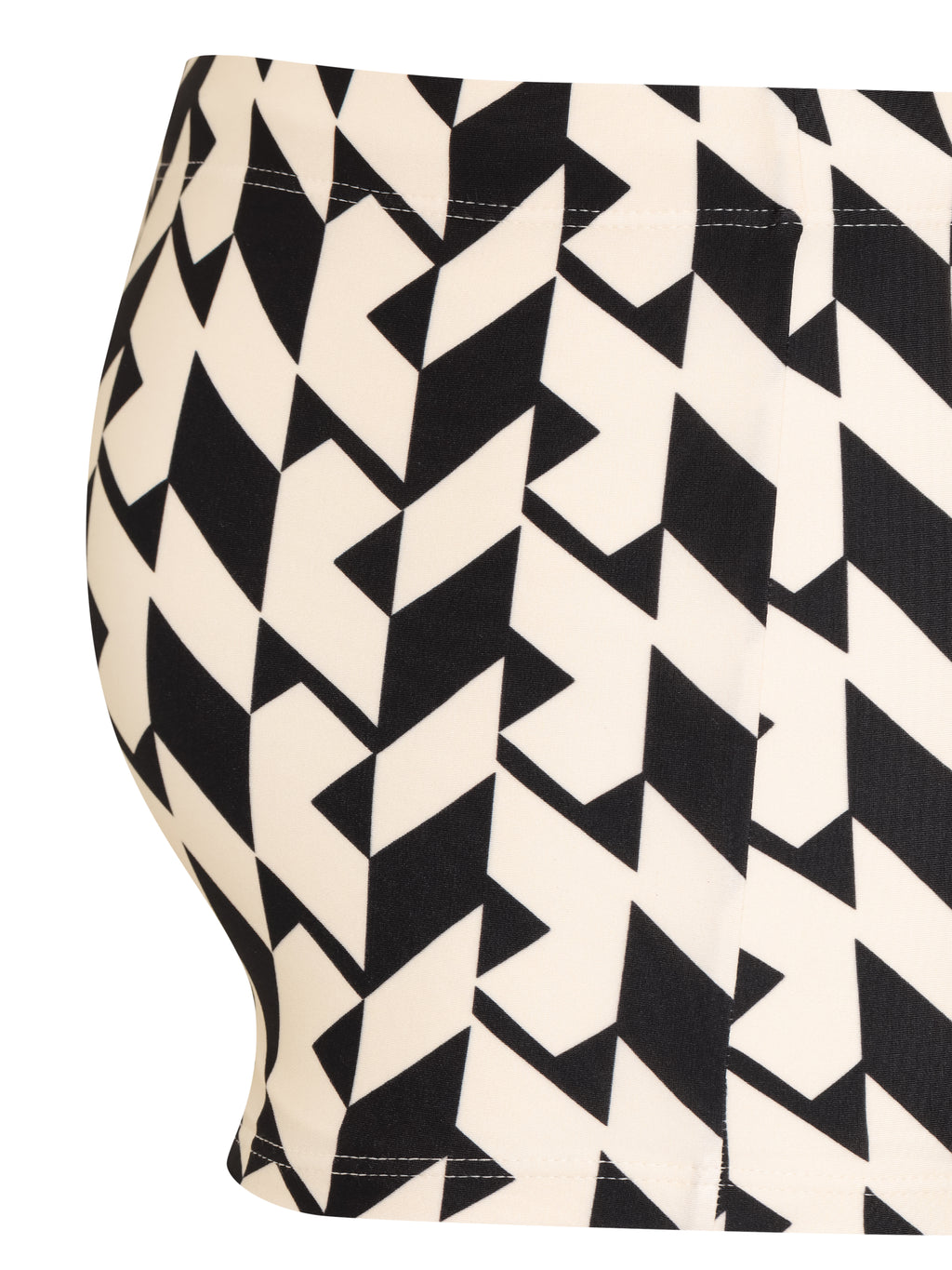 Tijuca Geometric-Print Striped 9-inch Sides Fitted Swimming Trunks